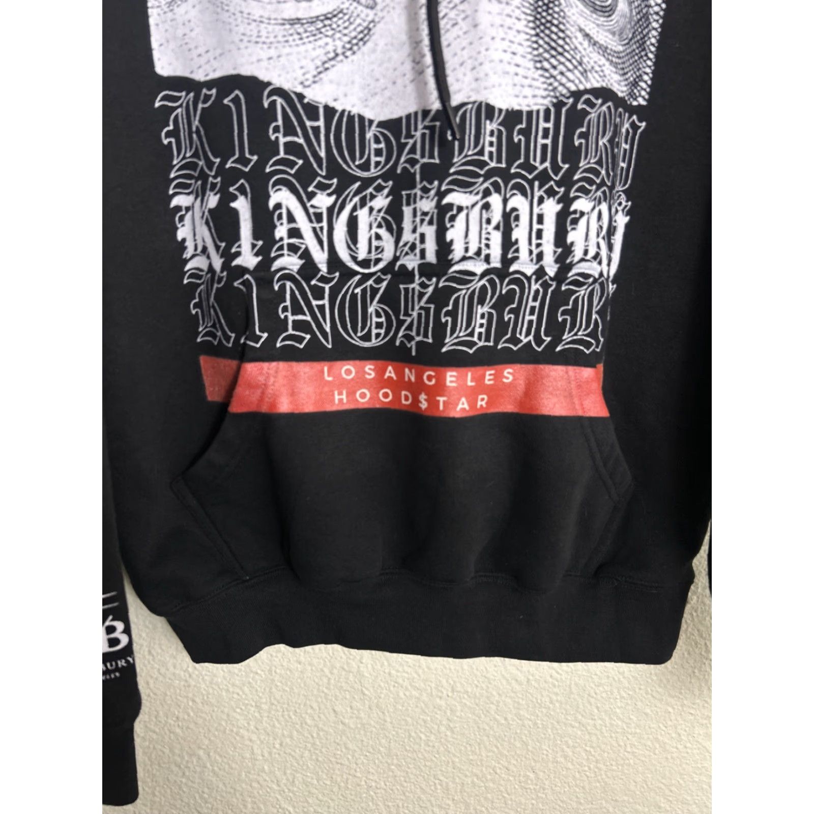 Vintage Kingsbury Los Angeles Mens Hoodie Pullover Black M Hoodstar Angel Graphic Pullover Hoodie Mens Black Size US M / EU 48-50 / 2 - 6 Thumbnail