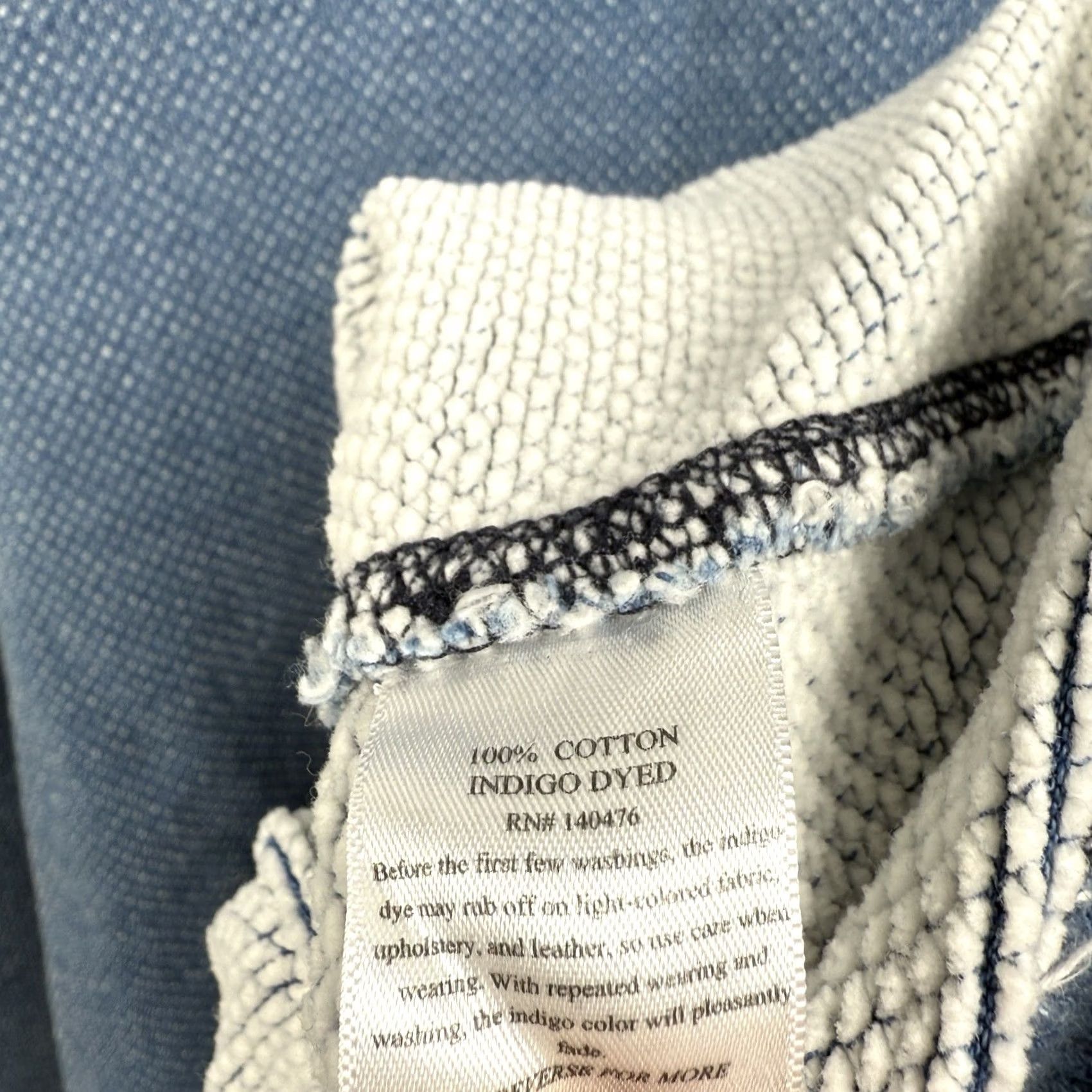 Faherty Faherty Sweatshirt Knit Indigo Blue Crewneck Mens M Logo Regular Pullover All Seasons Long Sleeve Size US M / EU 48-50 / 2 - 5 Thumbnail