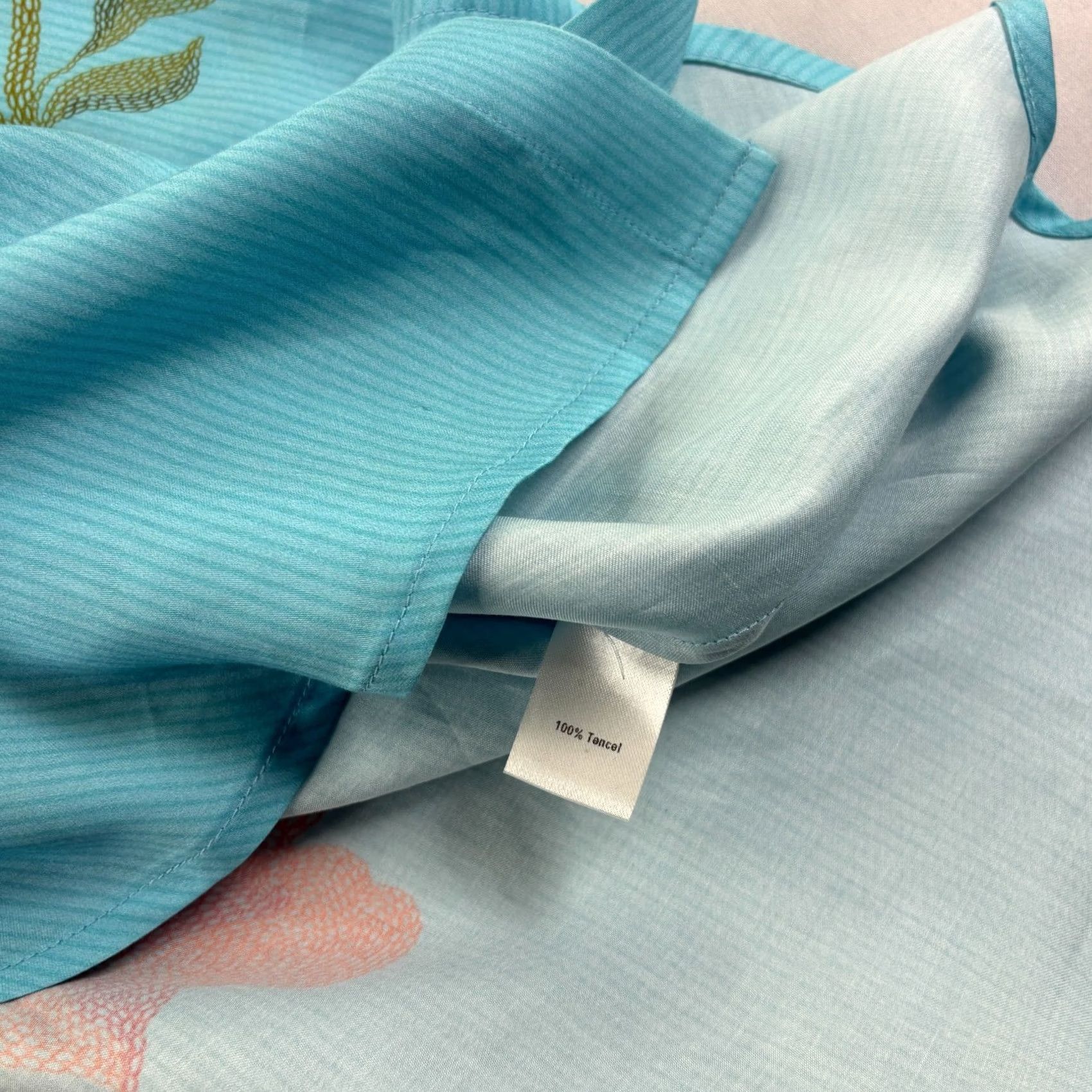 Kith Kit Shirt Womens XS Blue Floral Button-Up Long Sleeve Tencel Size XS / US 0-2 / IT 36-38 - 7 Thumbnail