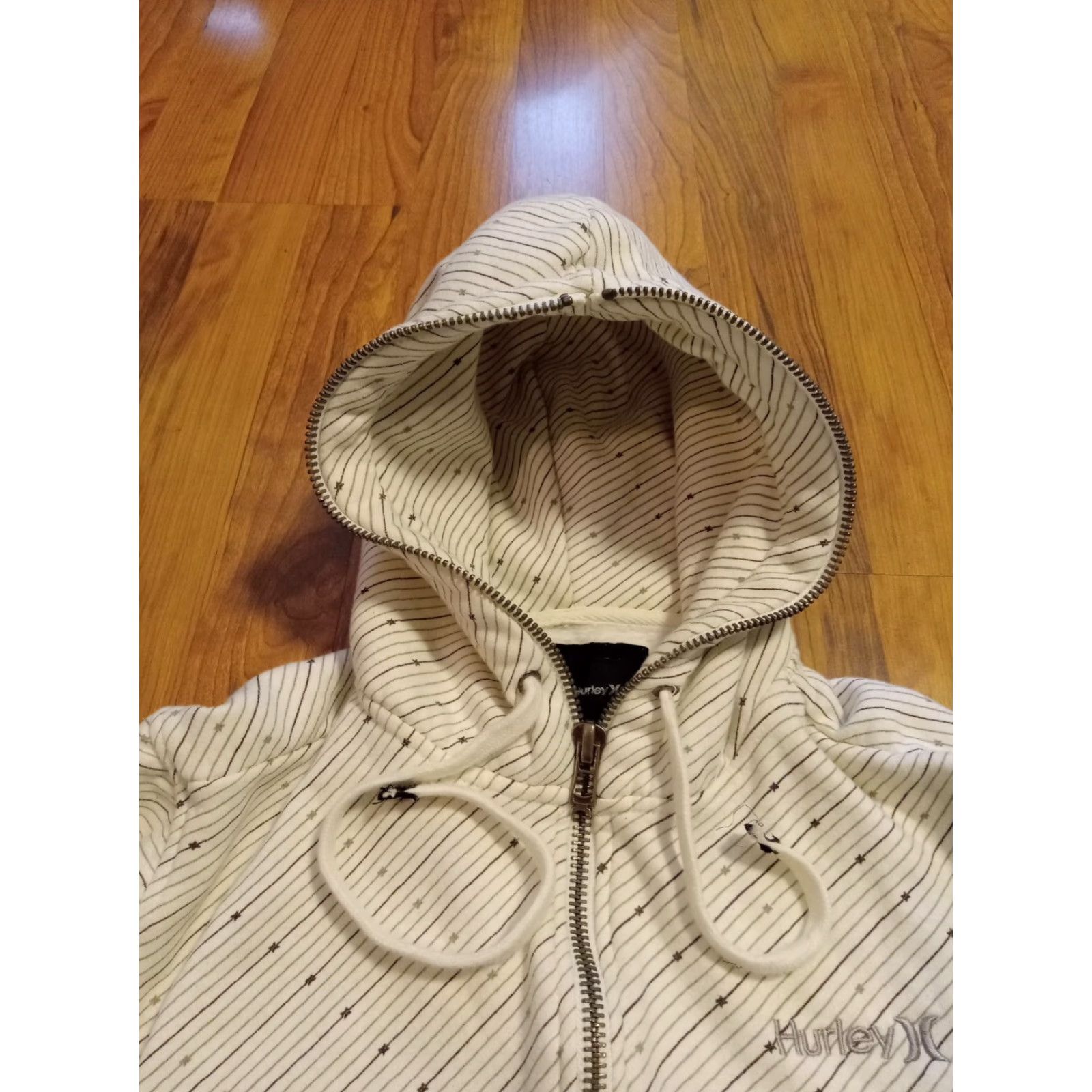 Hurley Hurley Hoodie Shirt Mens Regular M White Full Zip Zipper Hooded Pockets 42" Chest Outdoor Beach Walking Gym & Training Skater Vintage No Size US M / EU 48-50 / 2 - 2 Thumbnail