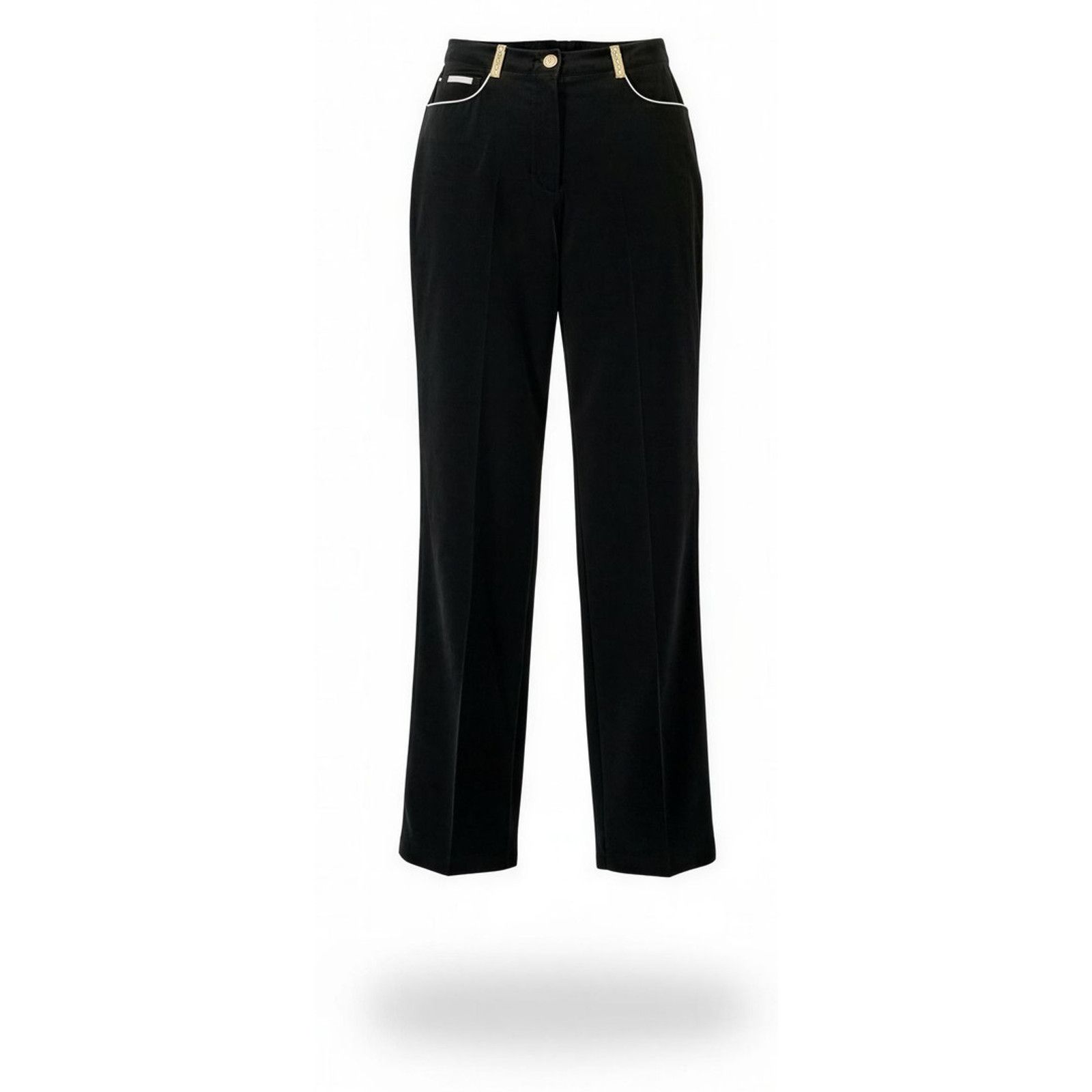 Christian Lacroix Christian Llinares Pants Womens 28 Black Velvet Straight Size 28" / US 6 / IT 42 - 1 Thumbnail