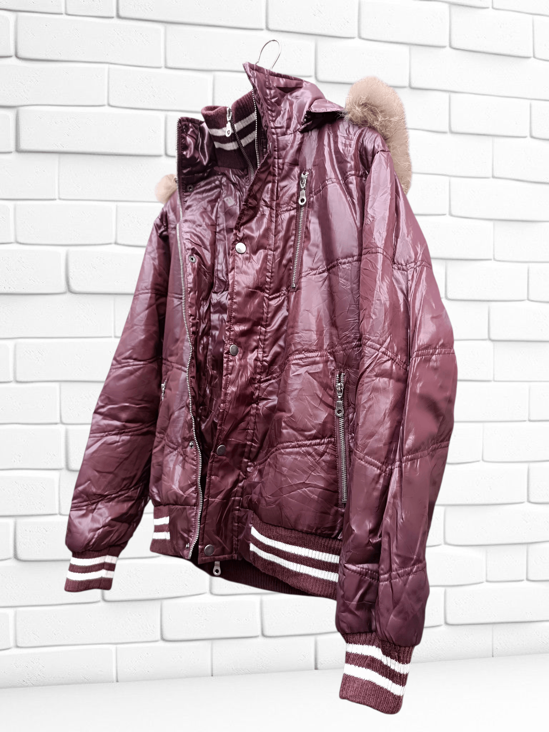 Japanese Brand Nylaus Design Fur Puffer Down Jacket Double Layer Size US L / EU 52-54 / 3 - 3 Thumbnail
