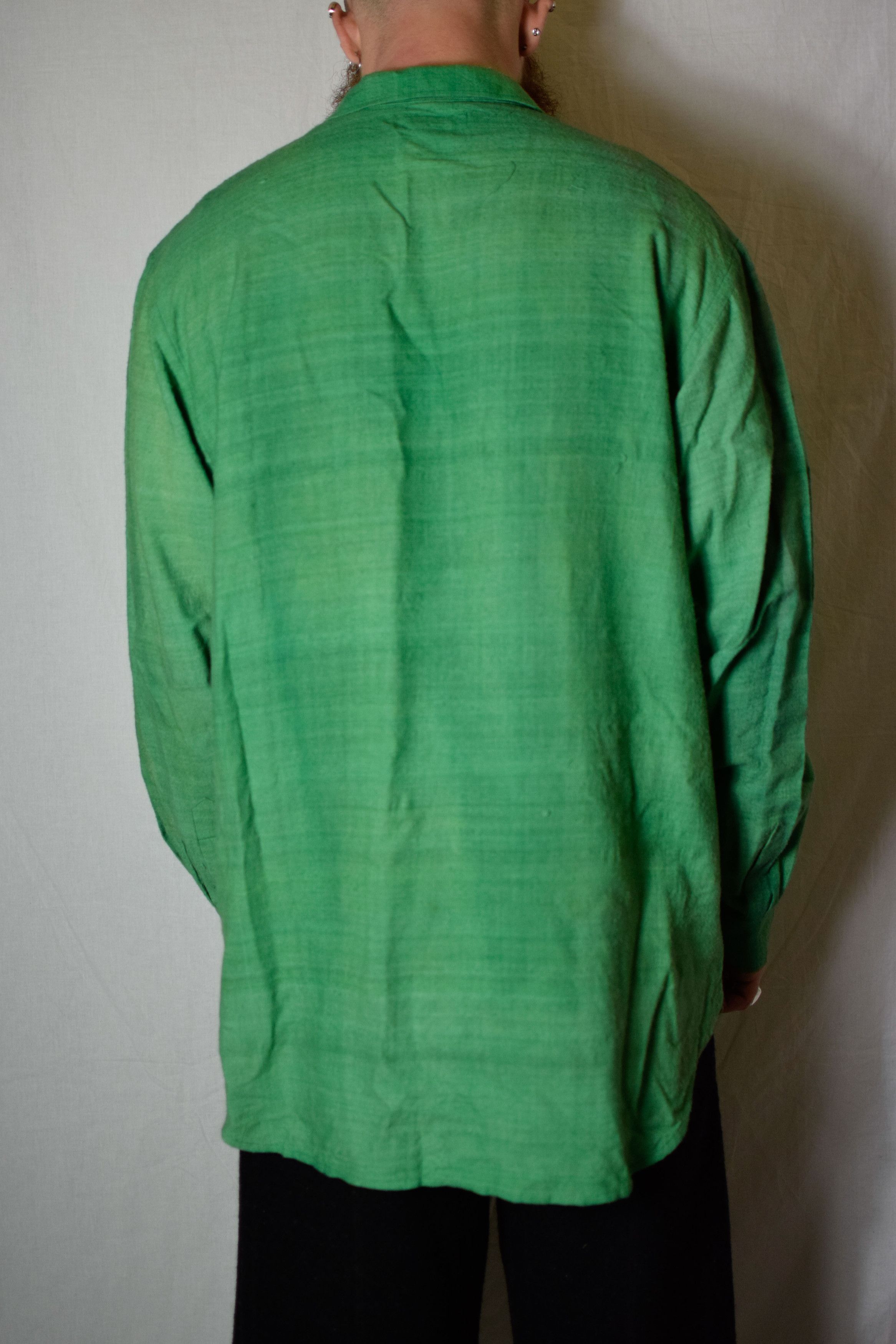 Yohji Yamamoto YYPH AW93 Green Silk Shirt - HP-B02-308 Size US L / EU 52-54 / 3 - 6 Thumbnail