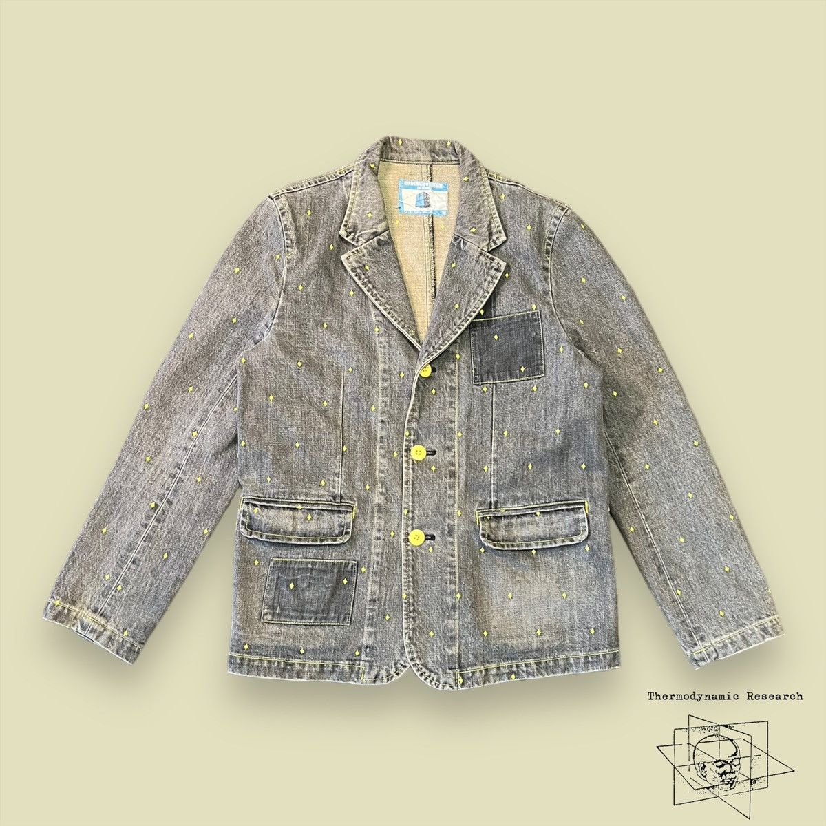 Undercover UNDERCOVER ILLUSION OF HAZE 2 PIECE DENIM SUIT - S/S02 Size 38S - 2 Thumbnail