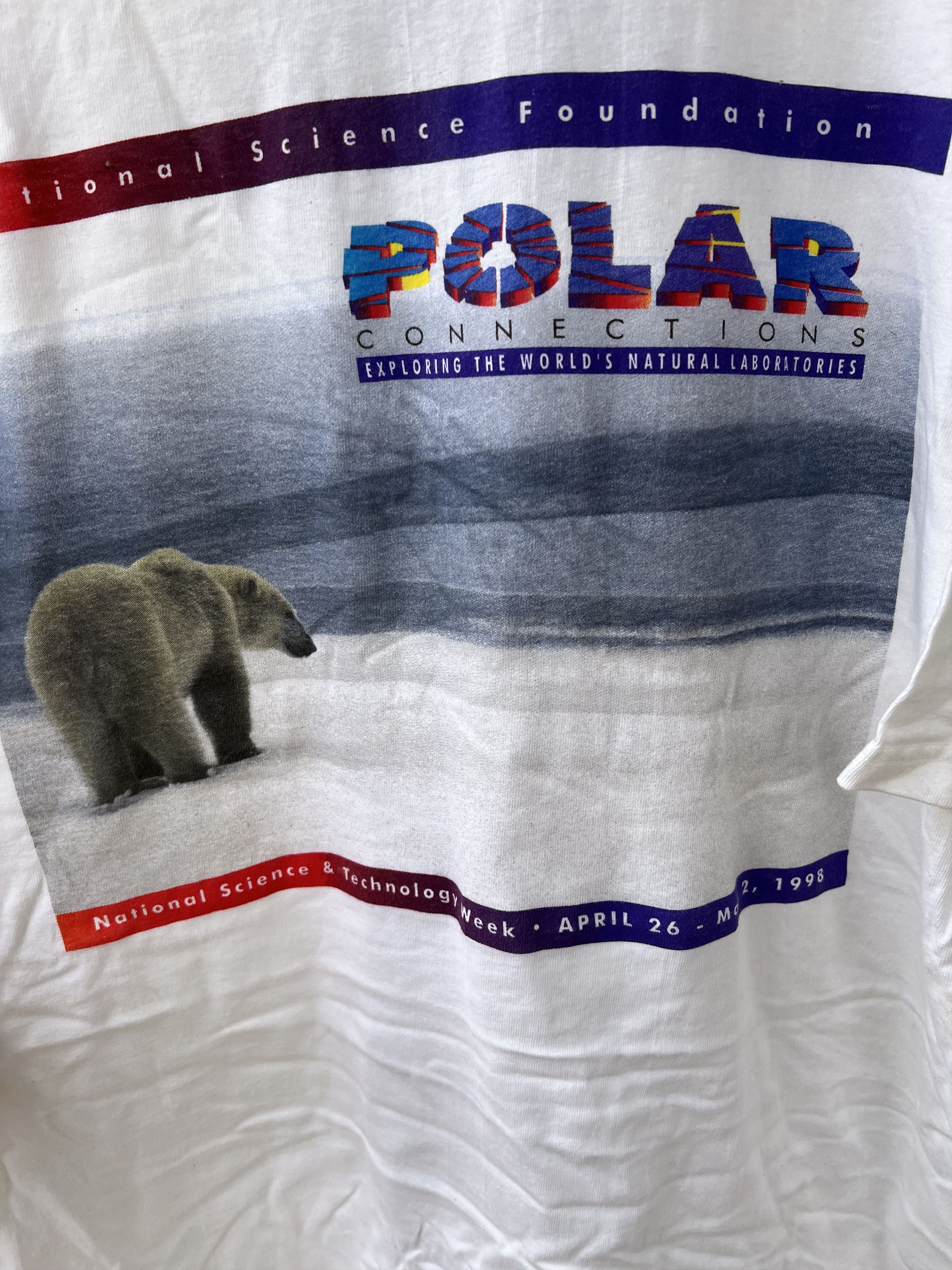 Vintage 1998 National Science Foundation Polar Bear Tee Size US XL / EU 56 / 4 - 3 Thumbnail