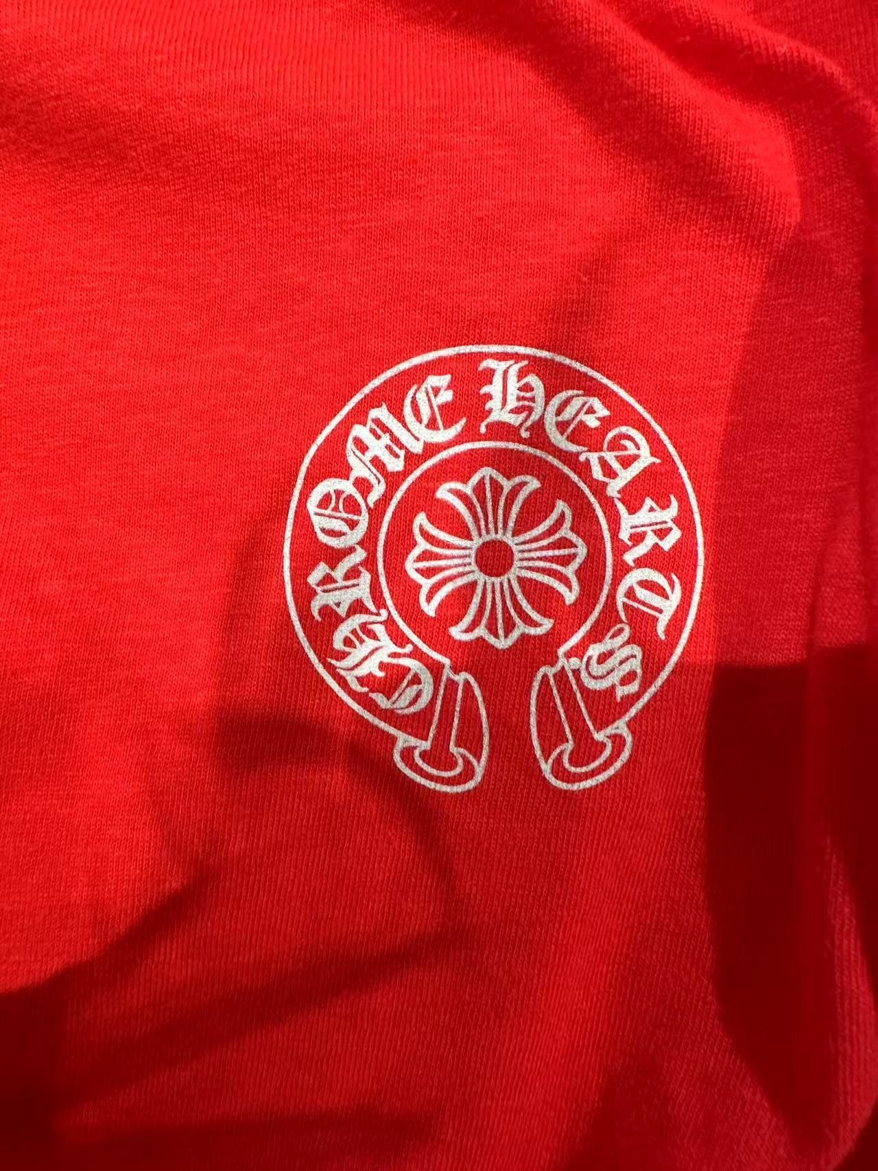 Chrome Hearts Chrome Hearts Red 33 Horseshoe Logo Long Sleeve Tee Size S / US 4 / IT 40 - 5 Thumbnail