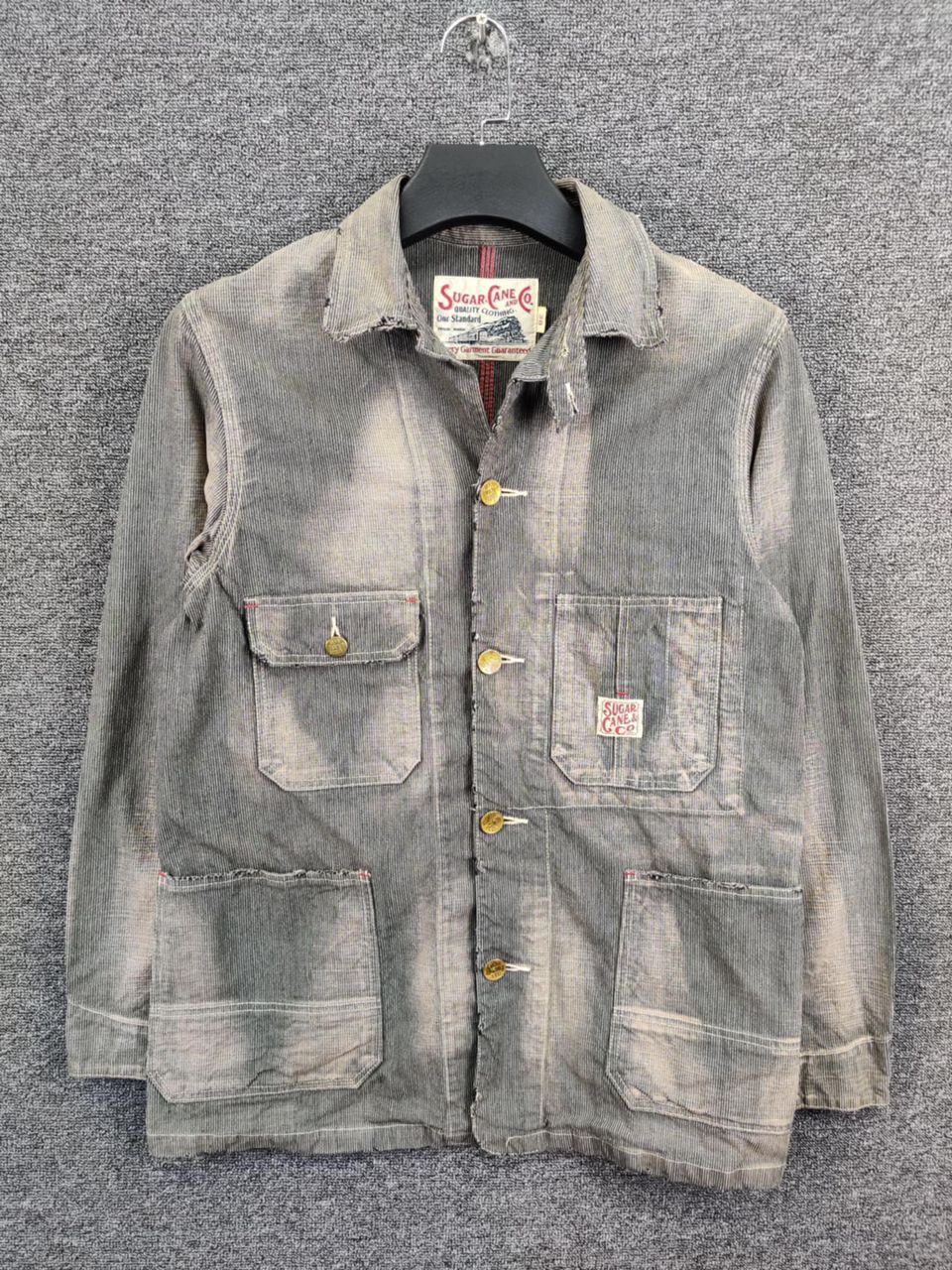 Sugar Cane Vintage Sugar Cane Stripe Denim Chore Jacket Size US M / EU 48-50 / 2 - 1 Thumbnail
