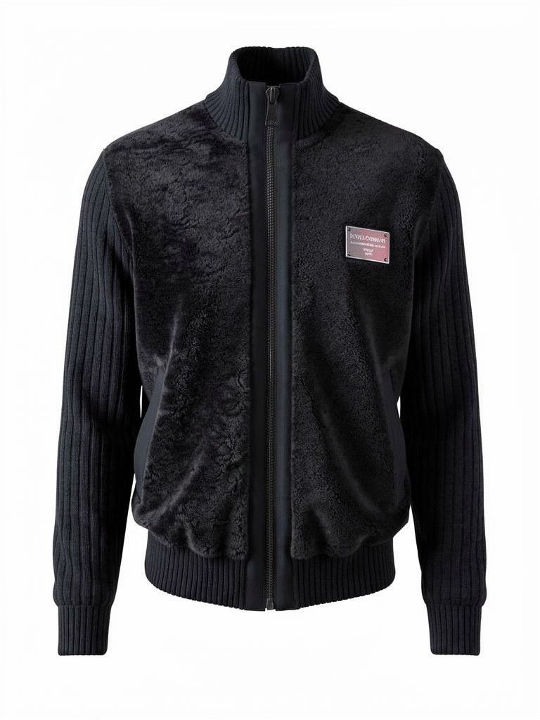 Dolce & Gabbana LAMBSKIN SHEARLING WOOL JACKET Size US L / EU 52-54 / 3 - 1 Thumbnail