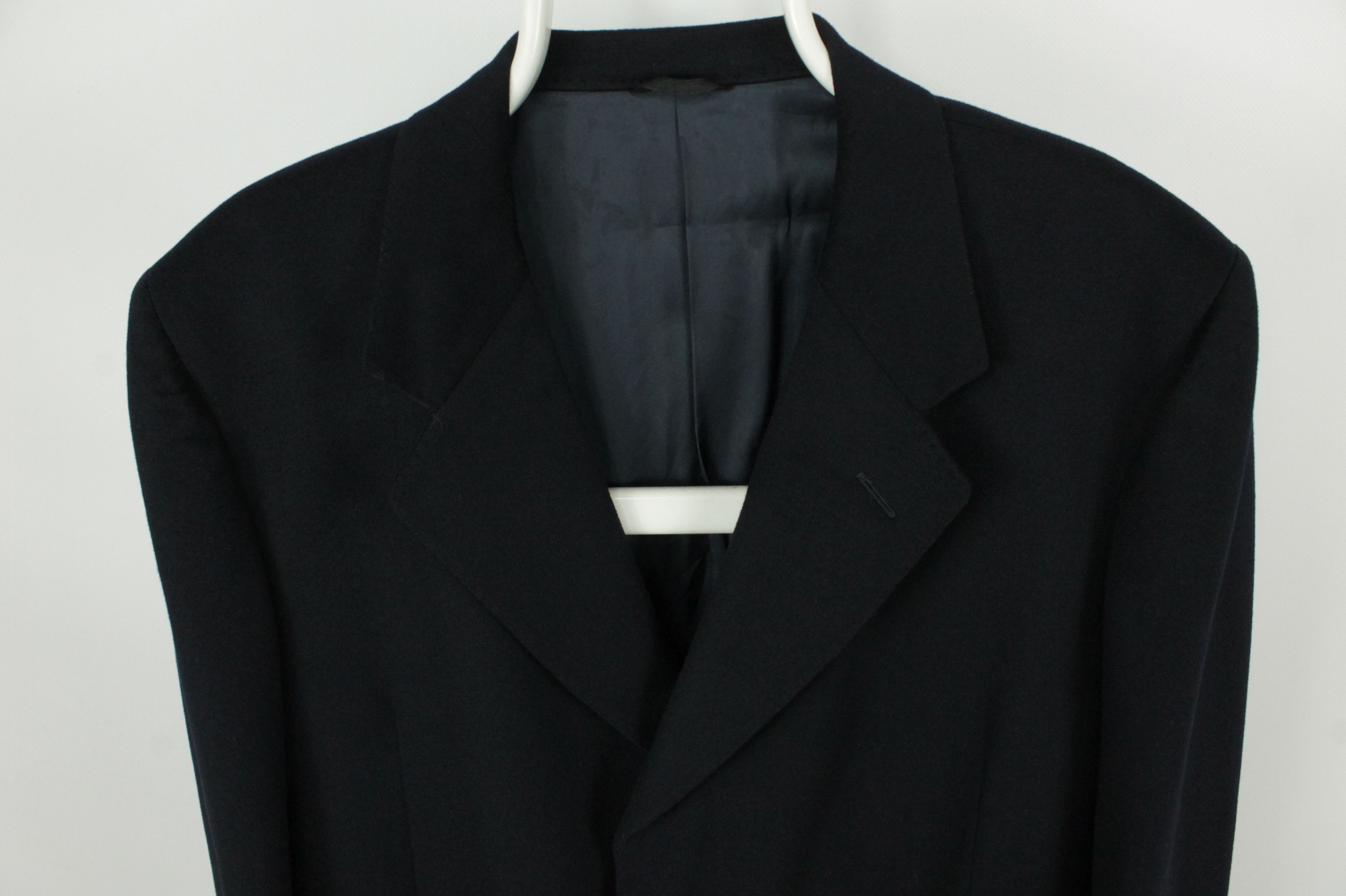 Loro Piana Vintage Bongenie Grieder Loro Piana Pure Lana Navy Overcoat Size US XL / EU 56 / 4 - 2 Thumbnail