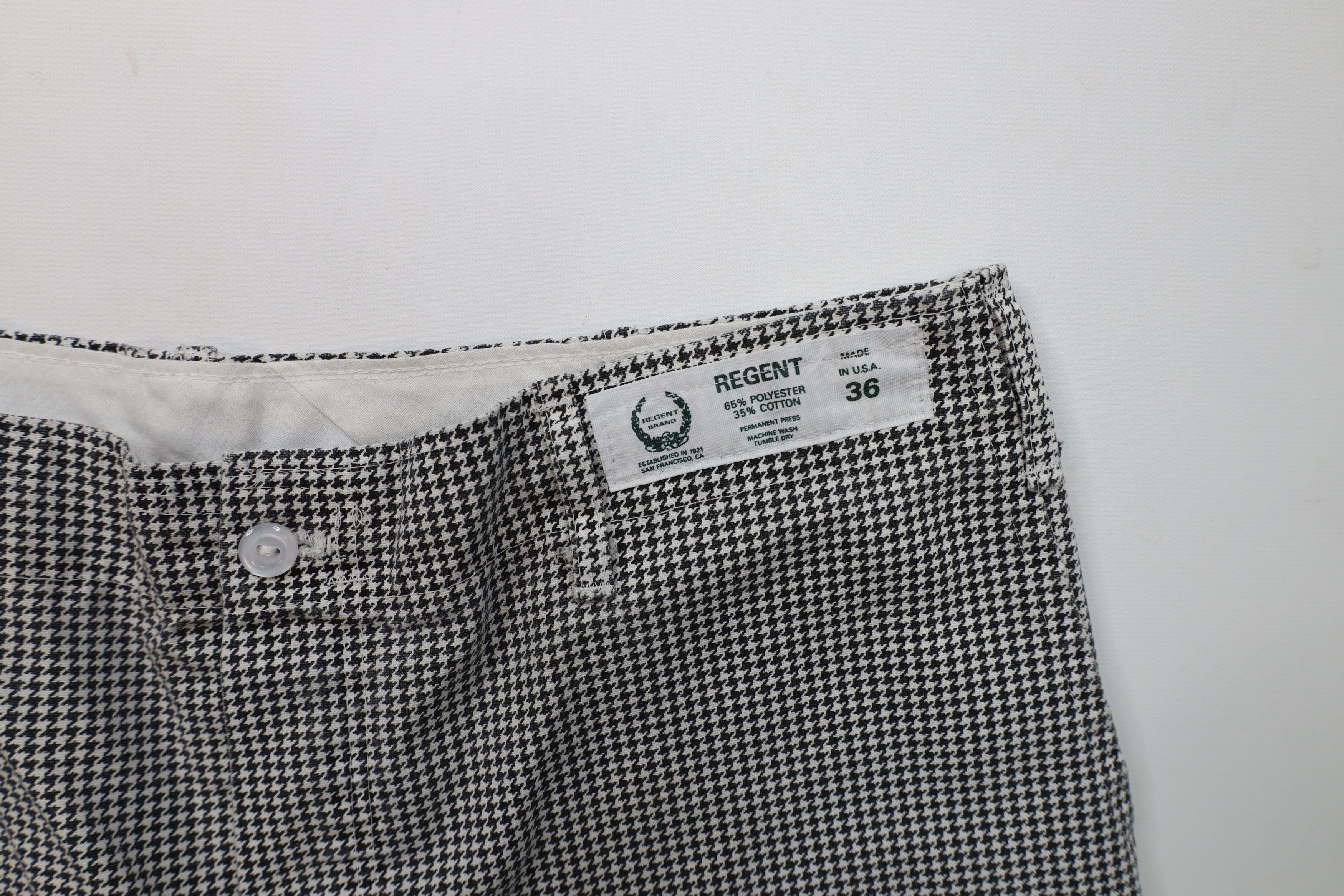 Vintage Vintage 70s Streetwear Houndstooth Wide Leg Pants USA Size US 36 / EU 52 - 9 Thumbnail