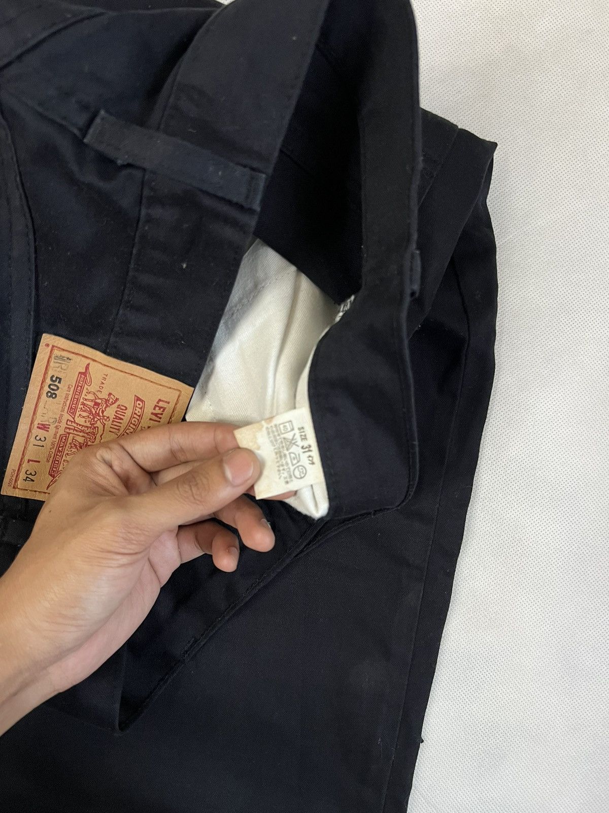 Levi's Vintage Clothing Vintage 90's Levis 508 Super Black Denim Size US 31 - 8 Thumbnail