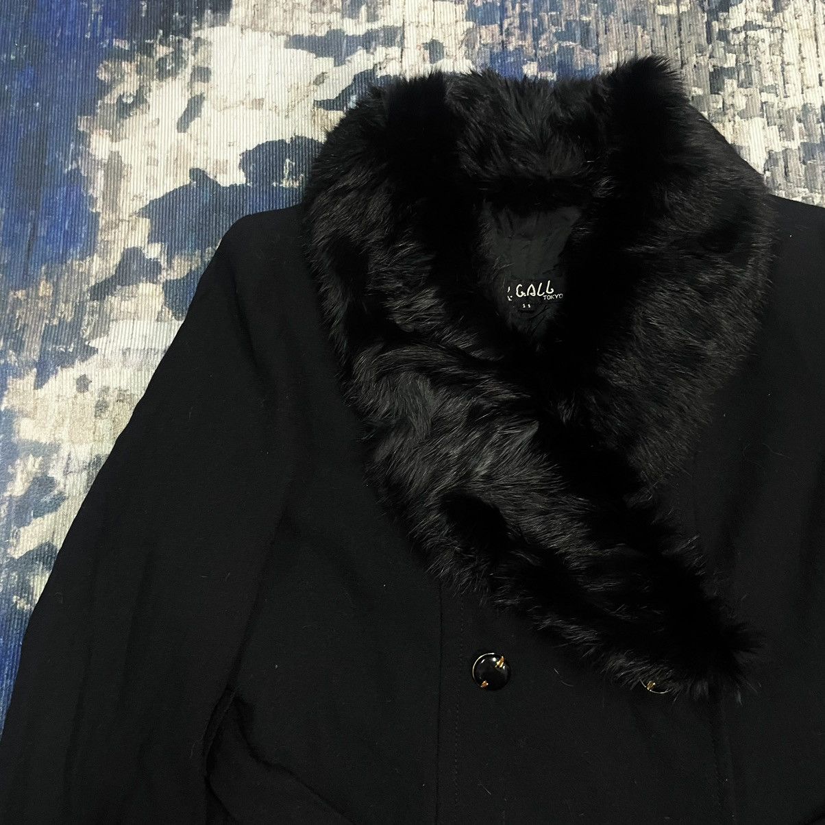 14th Addiction S.R. Gall Tokyo Gothic Punk Fur Coat Button Rick Owens Style Size XS / US 0-2 / IT 36-38 - 5 Thumbnail