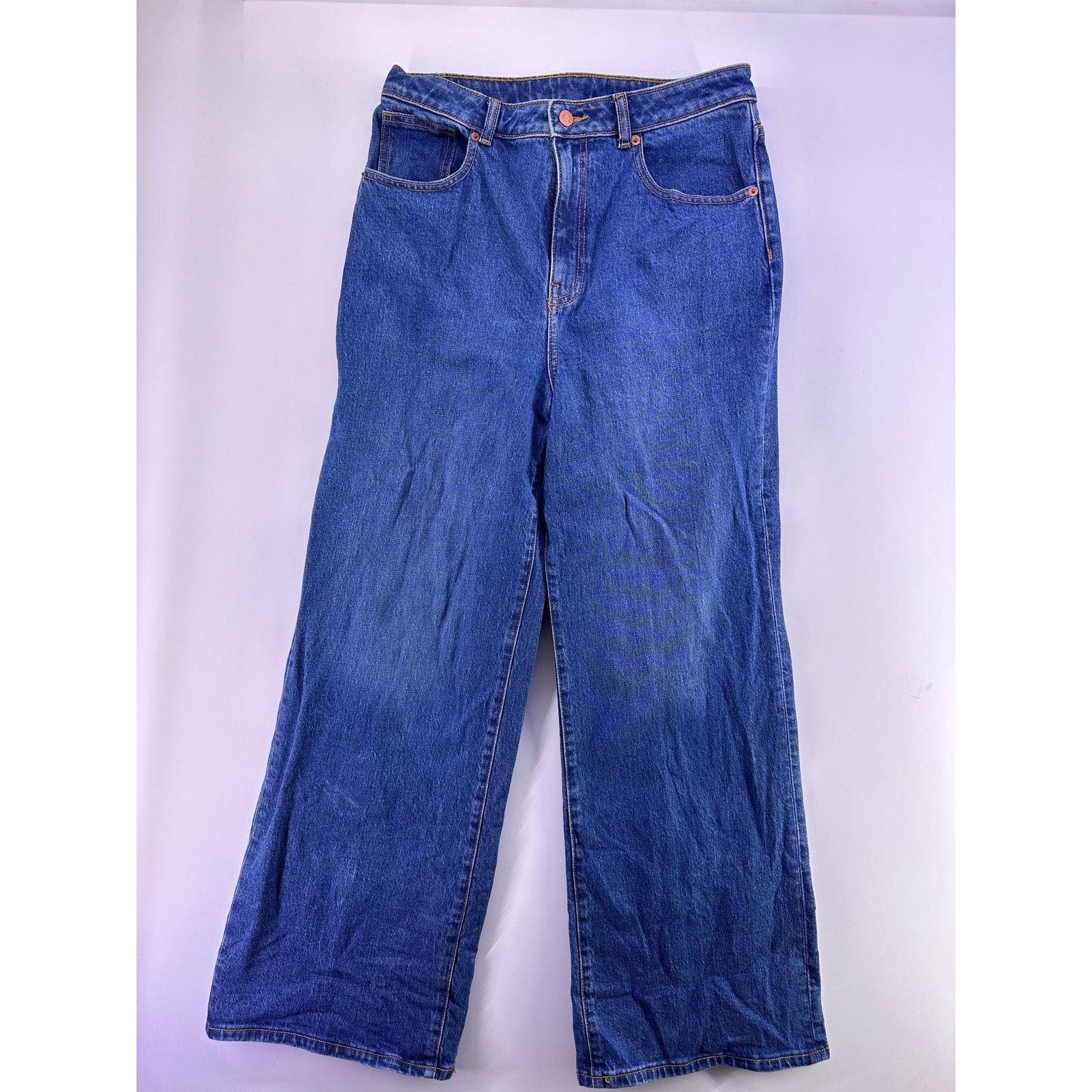 Victoria's Secret VS Pink Blue Demin Jeans Wide Leg Size 10 Size 32" / US 10 / IT 46 - 3 Thumbnail