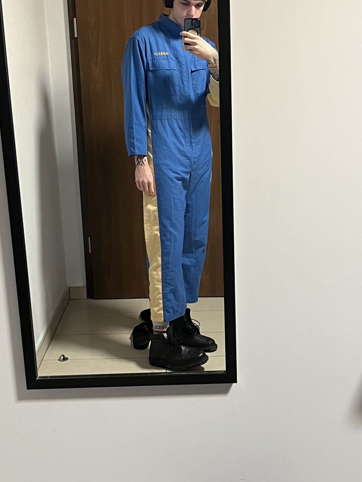 Japanese Brand × Vintage 80s vintage Japanese mechanic overalls jumpsuit worker Size US S / EU 44-46 / 1 - 12 Thumbnail