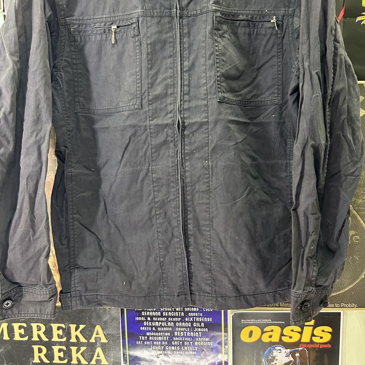 Vintage Vintage British Khaki New York Zipped Up Jacket Size US M / EU 48-50 / 2 - 3 Thumbnail