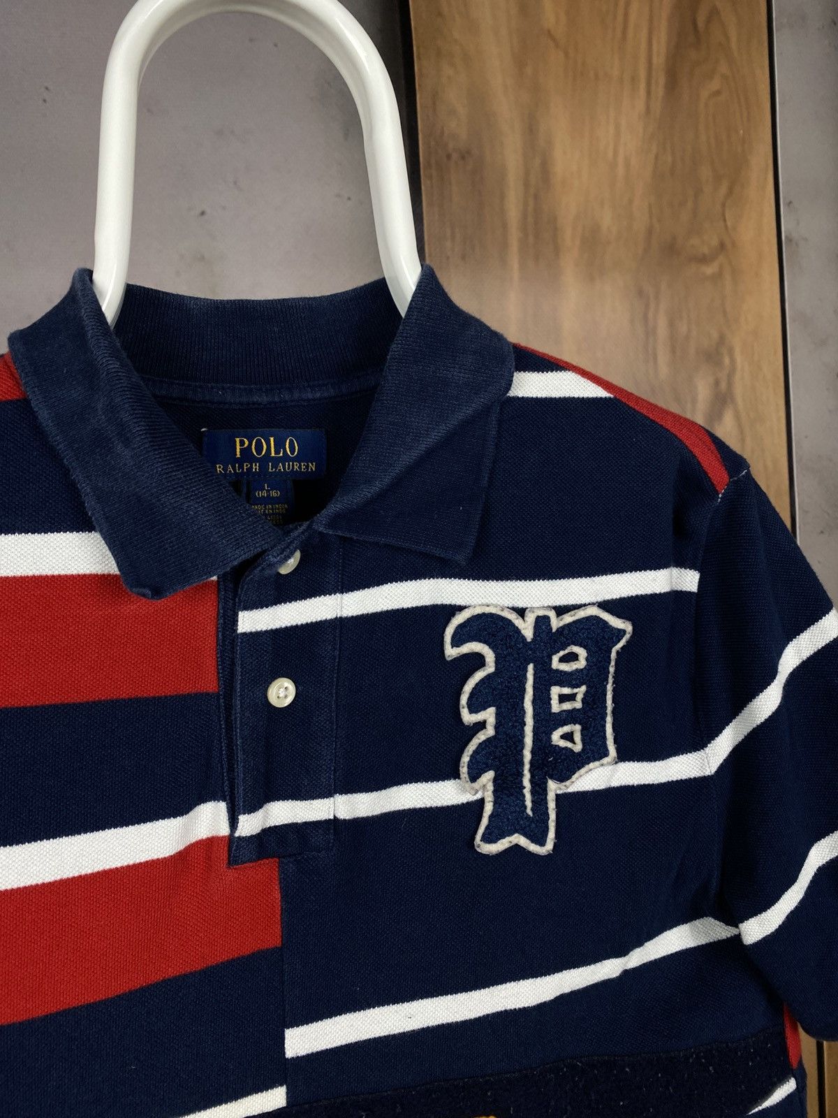 Polo Ralph Lauren 🎠Vintage Junior Polo Ralph Lauren Big Logo Striped VTG Tee🎠 Size US XS / EU 42 / 0 - 3 Thumbnail