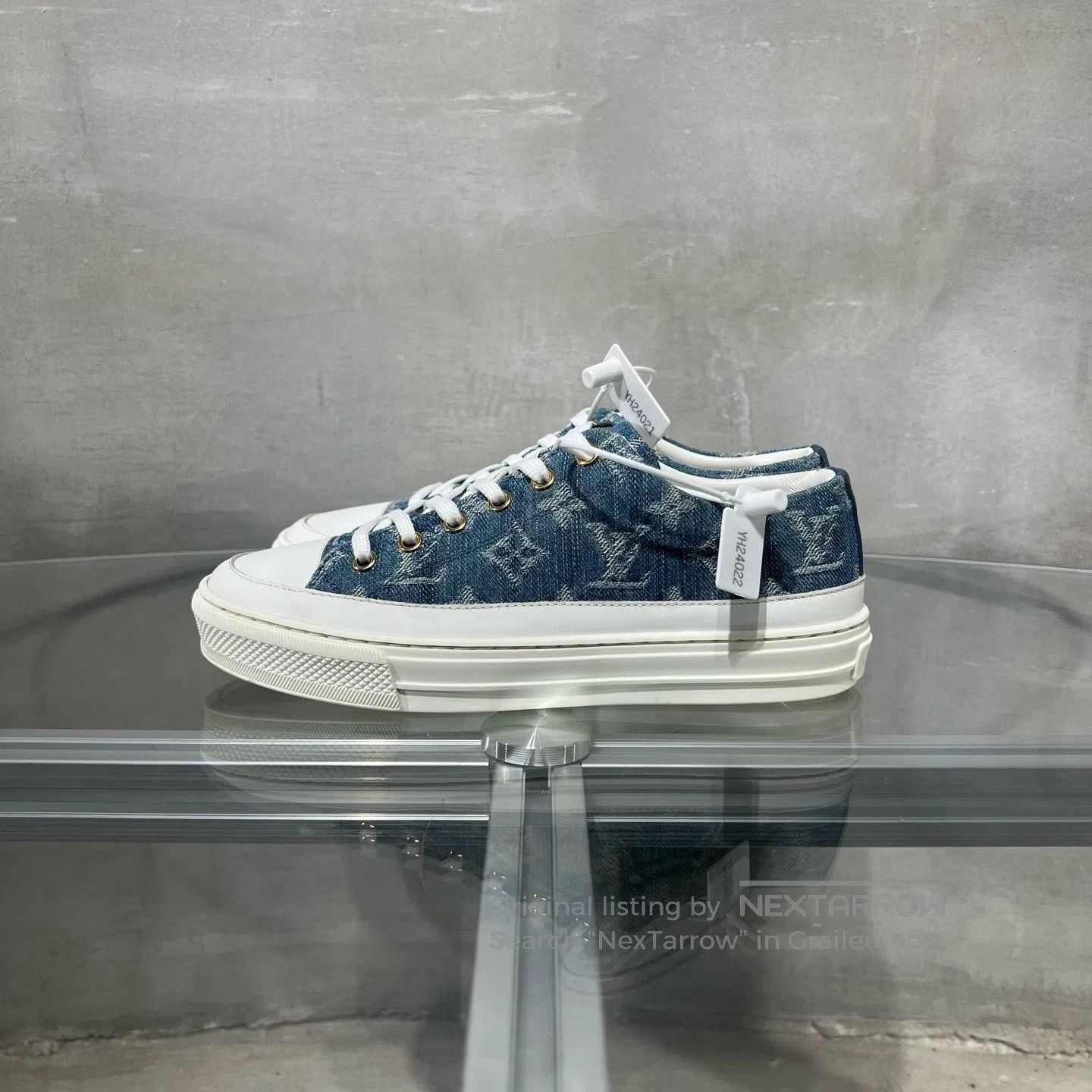 Louis Vuitton Louis Vuitton Cowboy board shoes White Blue Size US 5.5 / IT 35.5 - 3 Thumbnail