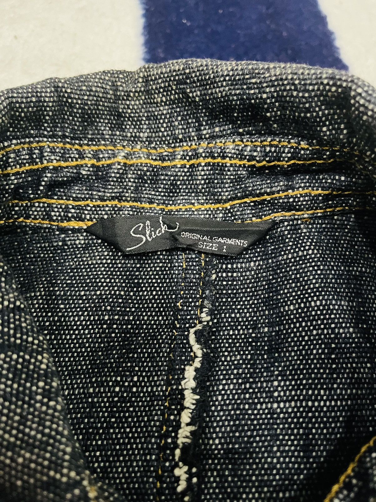 Japanese Brand Slick Double Brested Denim Jacket (11) Size US M / EU 48-50 / 2 - 3 Thumbnail