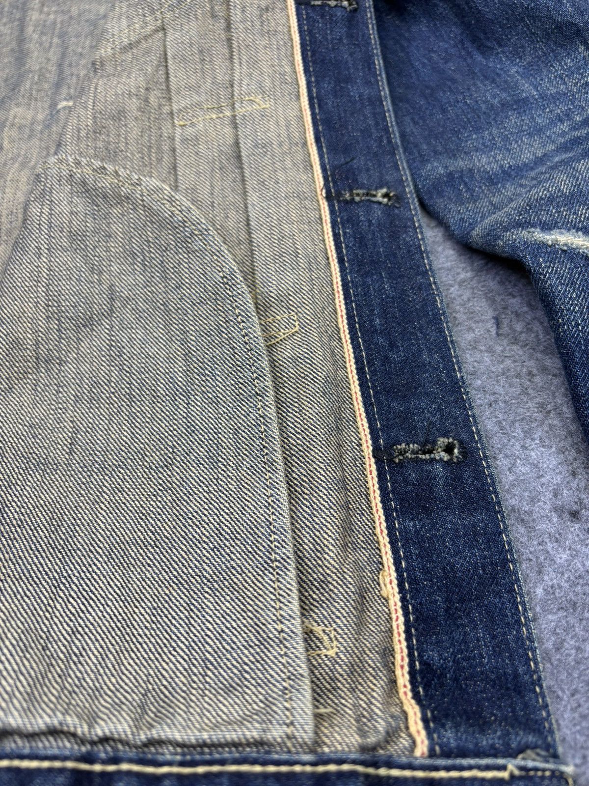 Japanese Brand 💥Selvedge Trucker💥glamb Sick Fades Distressed Trucker F818 Size US XS / EU 42 / 0 - 12 Thumbnail