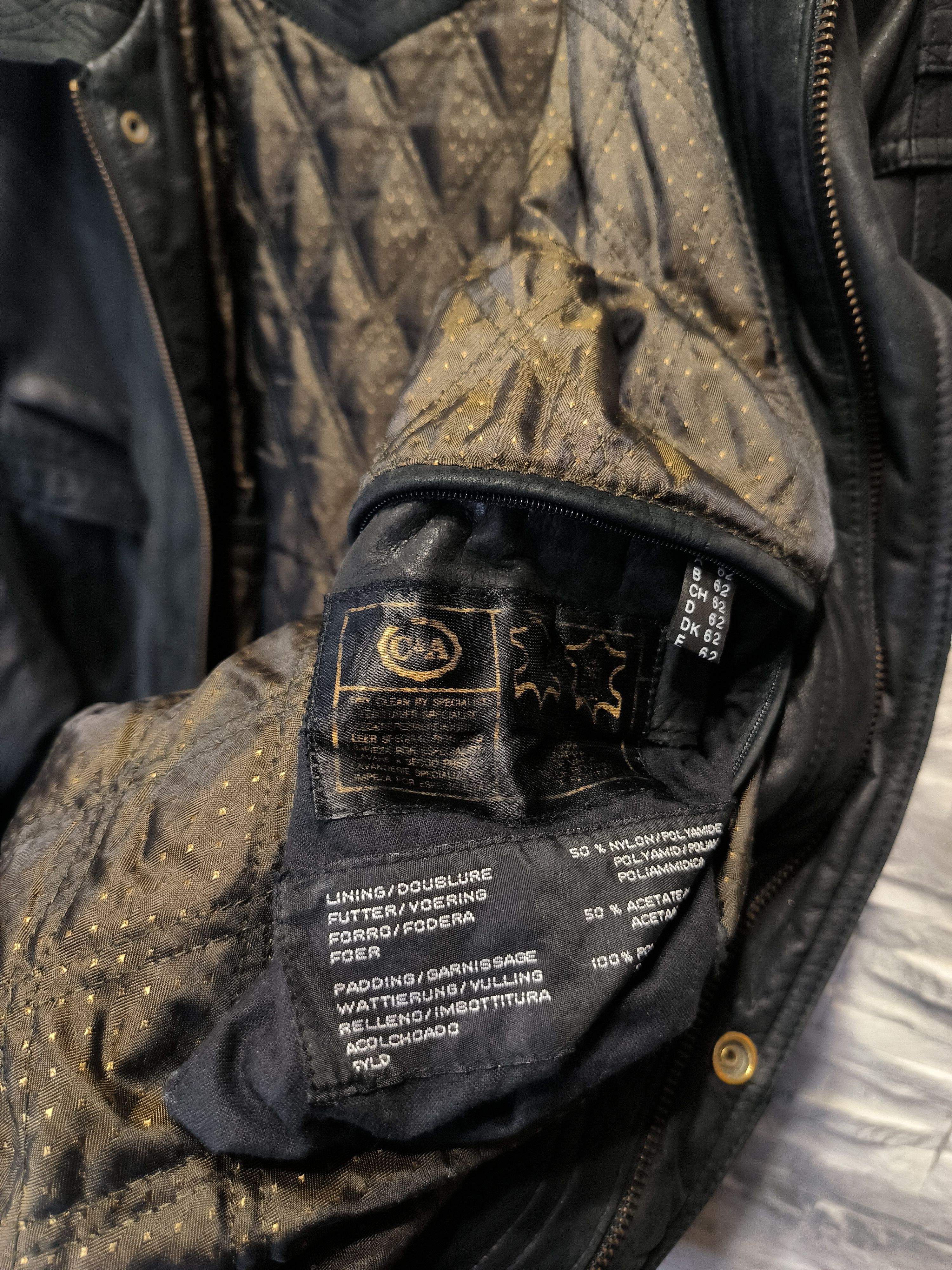 C&A C&A Vintage Leather Jacket Black Size US XXL / EU 58 / 5 - 6 Thumbnail