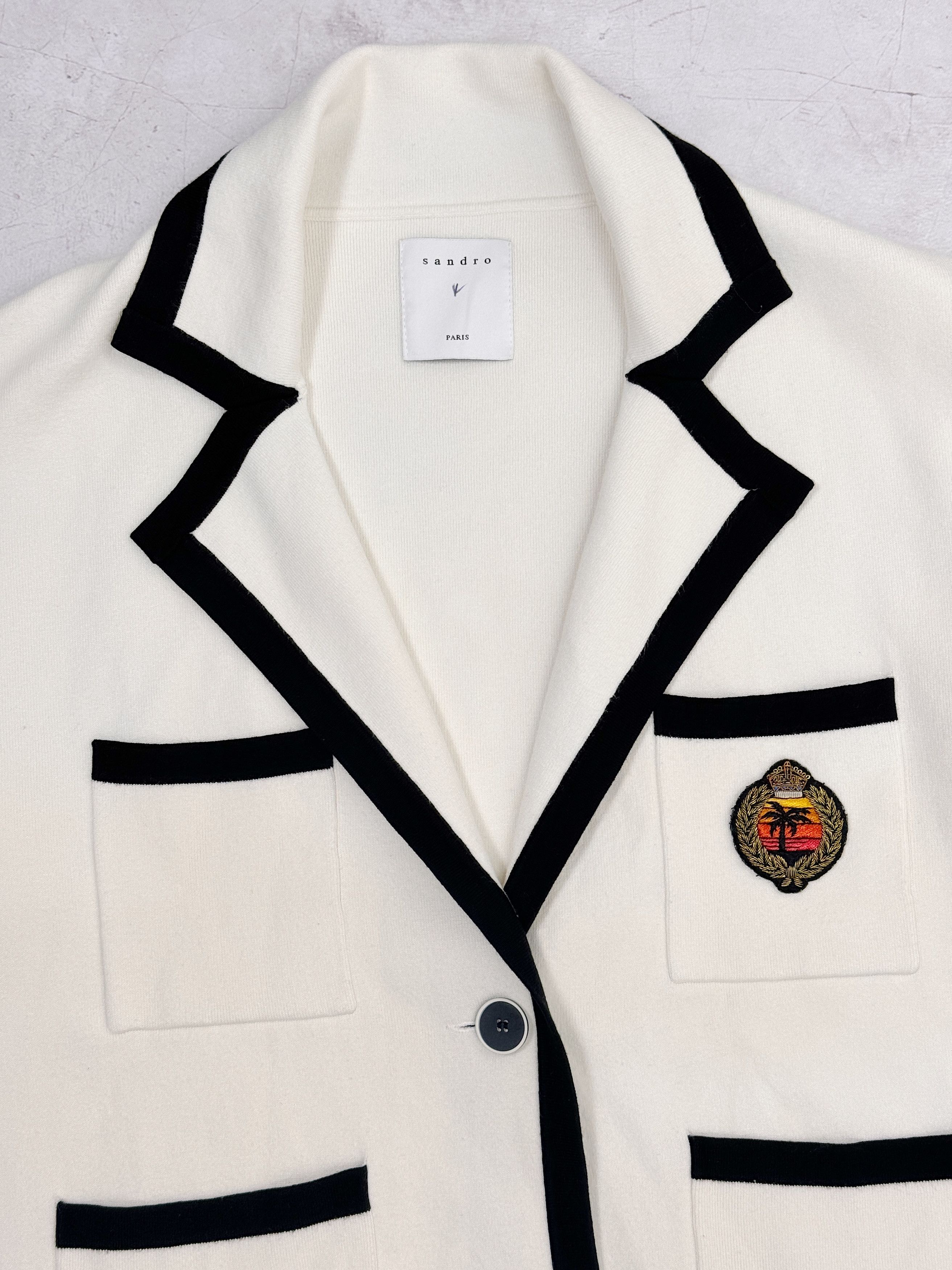 Sandro Sandro Paris Blazer Jacket RRP 540$ Oversized Fit Size S / US 4 / IT 40 - 4 Thumbnail
