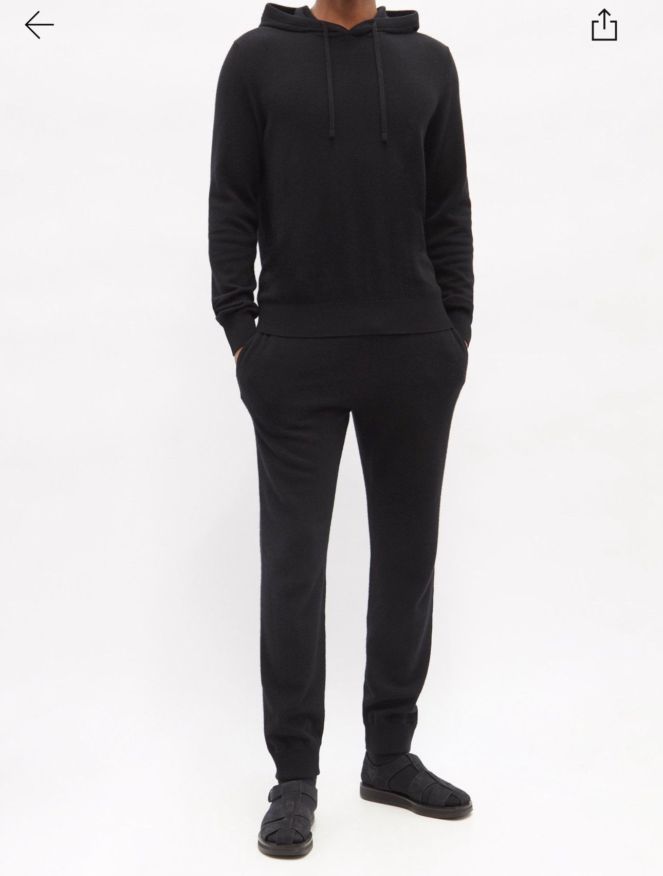 The Row THE ROW 100% CASHMERE BLACK Hoodie Size US XL / EU 56 / 4 - 6 Thumbnail