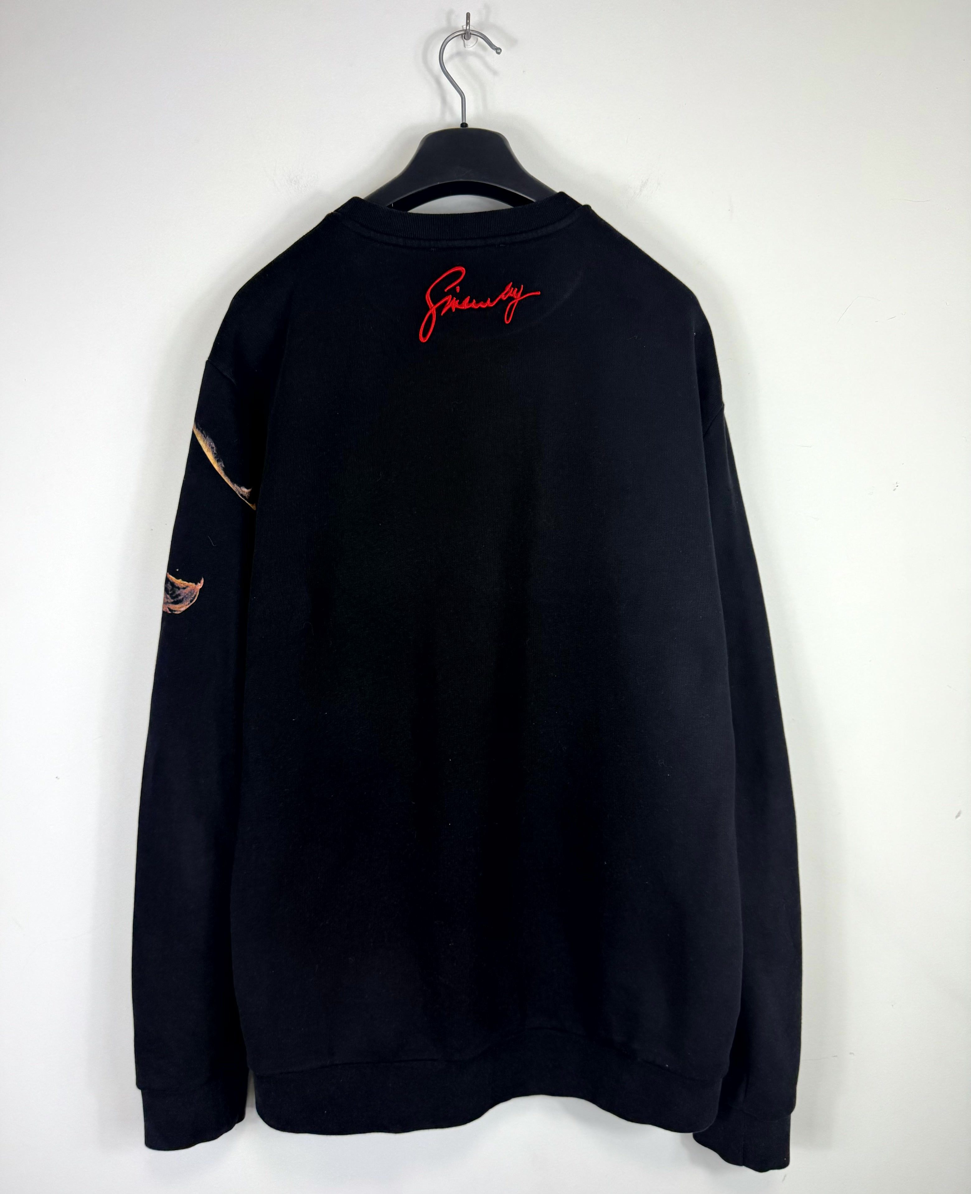 Givenchy Givenchy Lion Print Black Crewneck Sweatshirt Size L Grailed