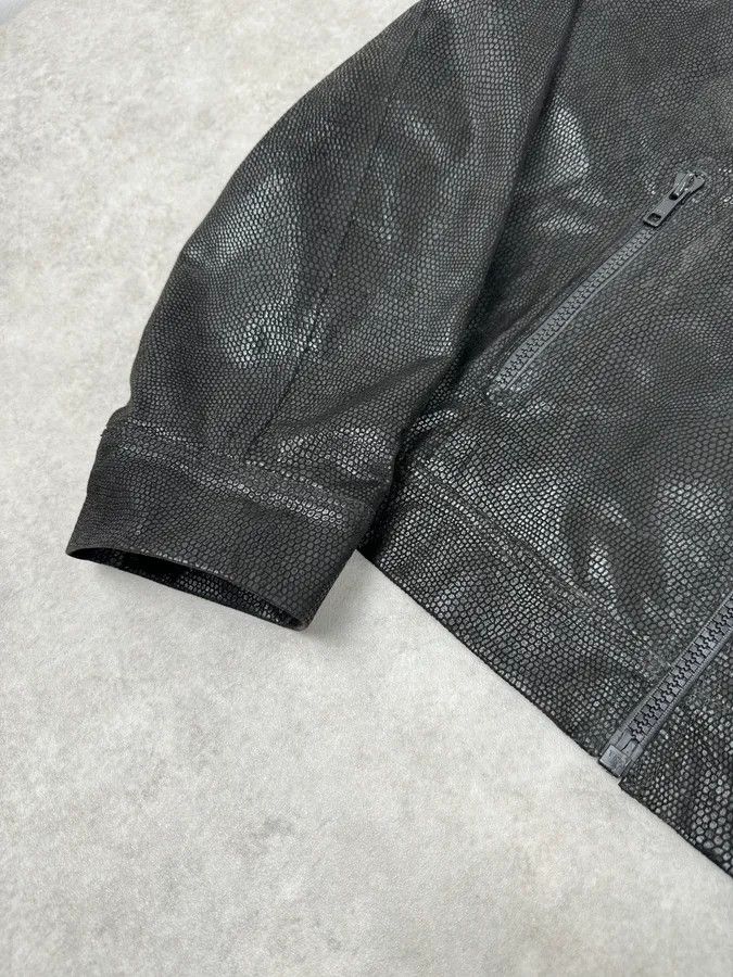Versace 2000s Versace Black Grained Leather Jacket Size US L / EU 52-54 / 3 - 6 Thumbnail