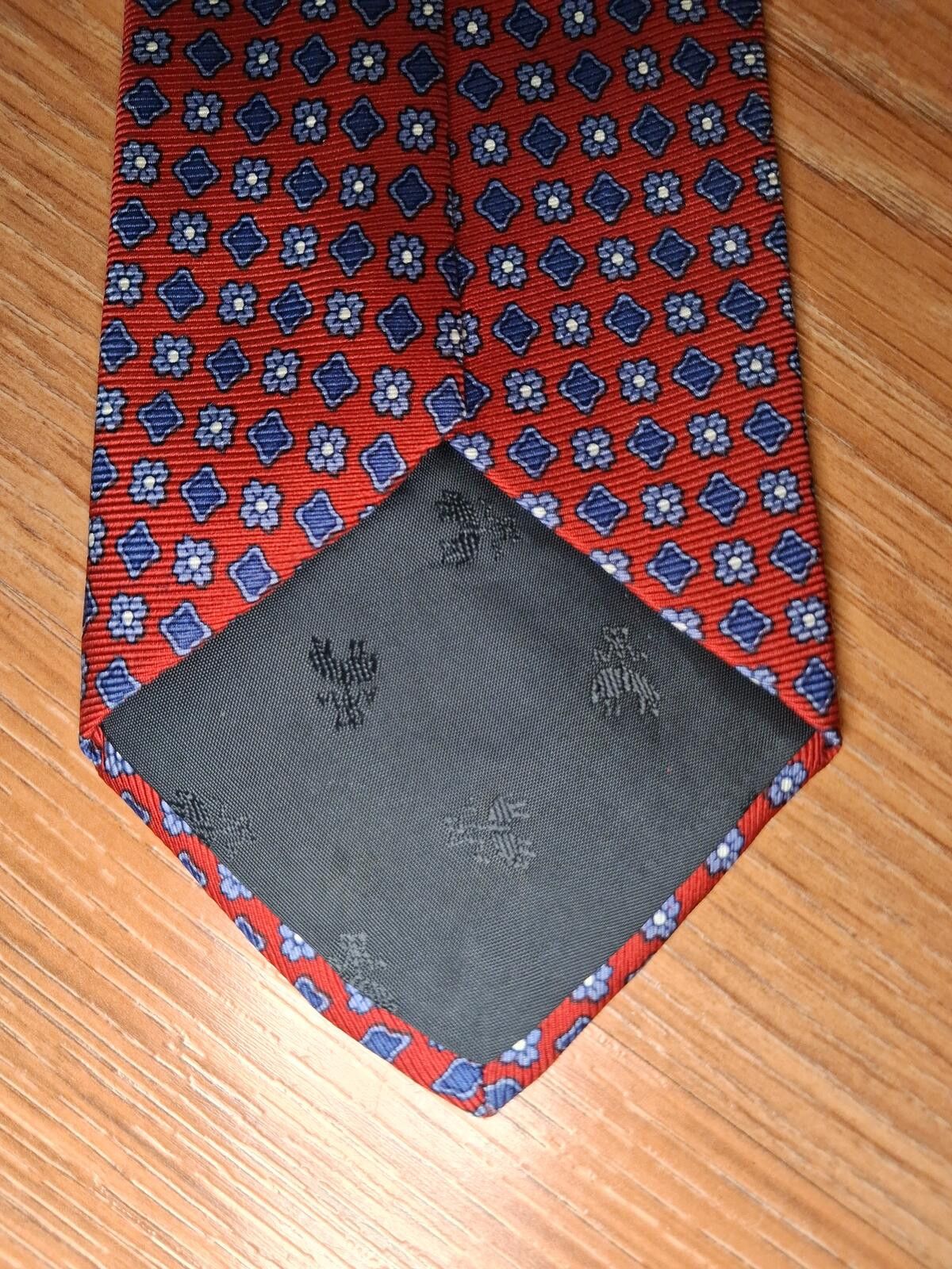 Brooks Brothers Brooks Brothers 100% Silk Tie Red Floral Made in USA Wide Size ONE SIZE - 3 Thumbnail