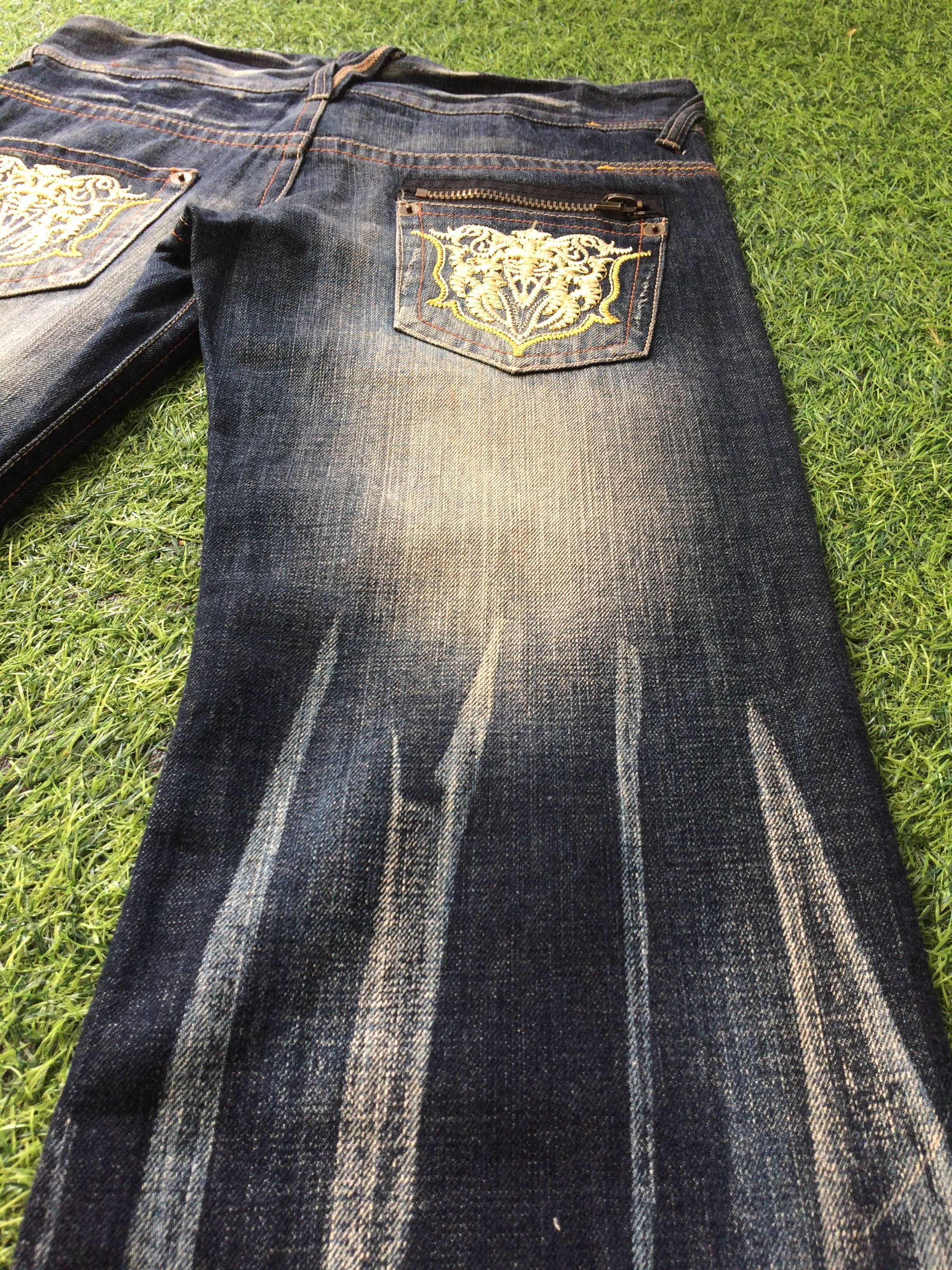 Japanese Brand Japanese Low Waist Flared Wide Leg Jeans #D-594 Size 28" / US 6 / IT 42 - 8 Thumbnail