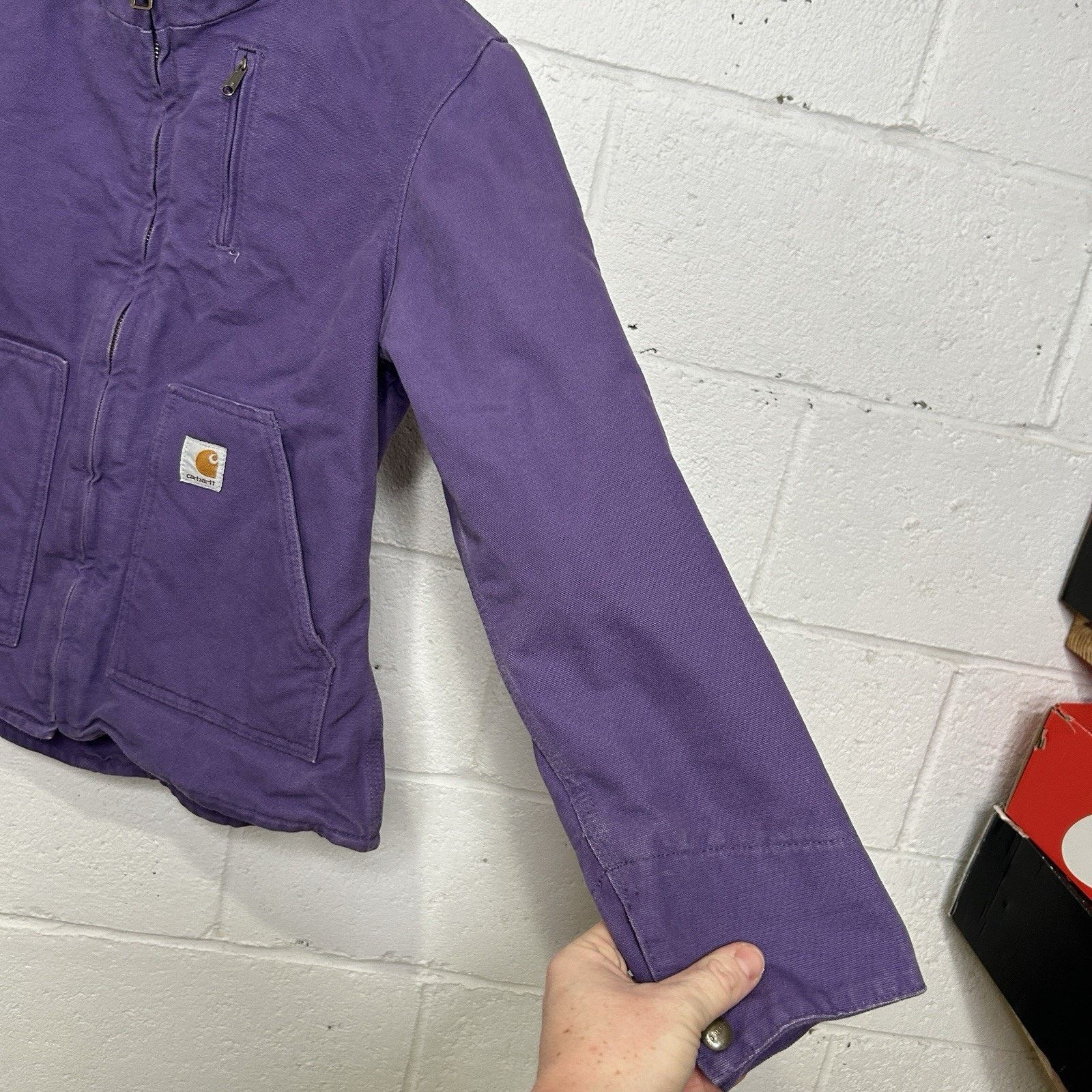 Carhartt Vintage Carhartt Sherpa-Lined Sierra Jacket “Grape” WJ022 Size S / US 4 / IT 40 - 10 Thumbnail