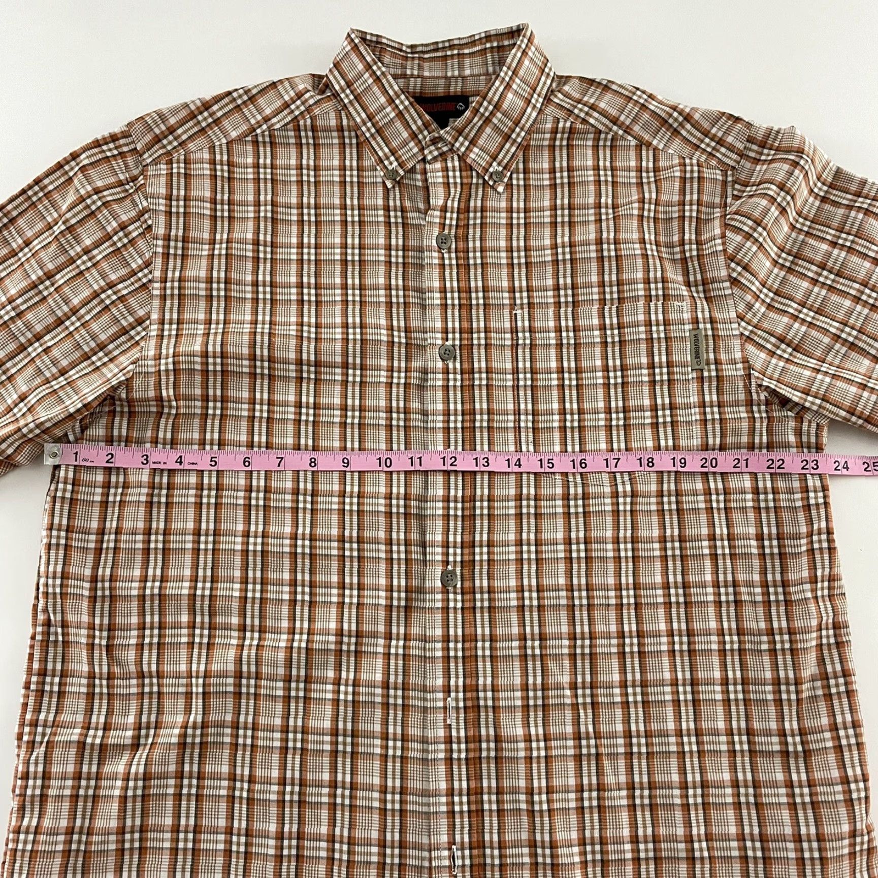 Vintage Wolverine Shirt Plaid Short Sleeve Button-Up Men's Large Orange Size US L / EU 52-54 / 3 - 4 Thumbnail