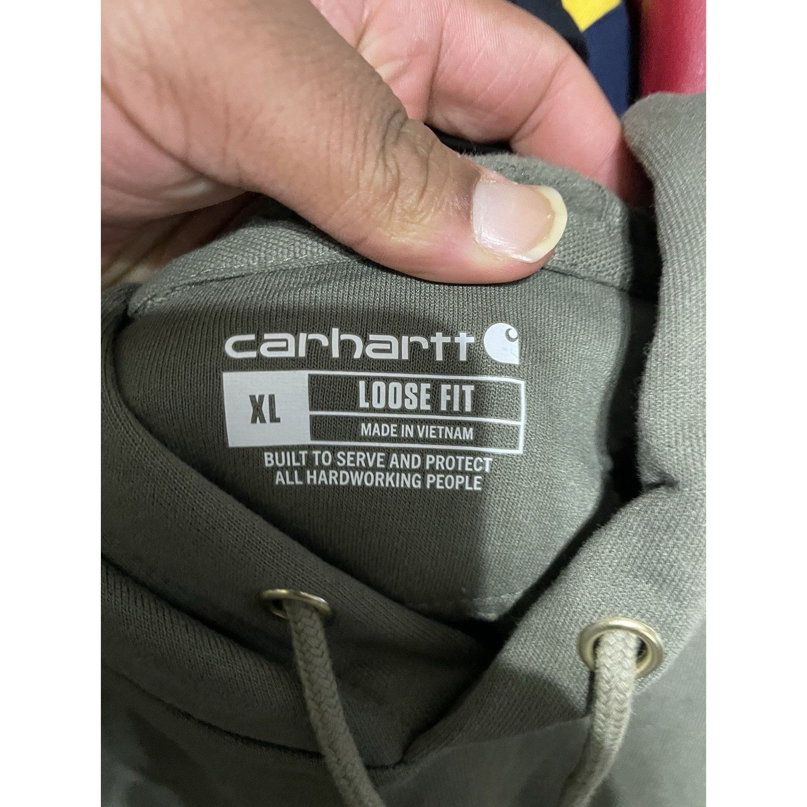 Carhartt Size XL-Carhartt Men's Dusty Olive Midweight Logo Hoodie Size US XL / EU 56 / 4 - 3 Thumbnail