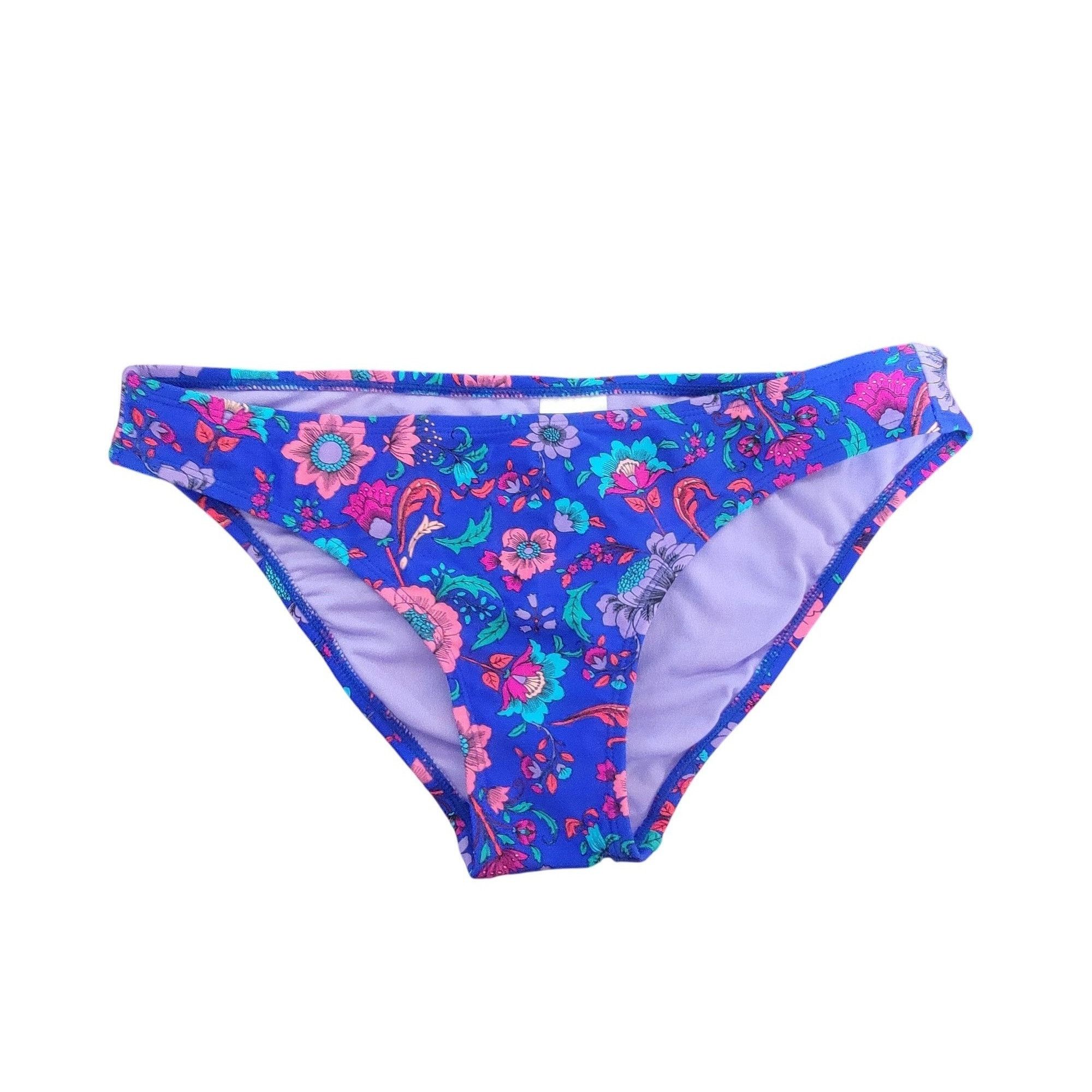 Other Xhilaration Floral Print Cheeky Bikini Bottoms M Purple Mult Size ONE SIZE - 1 Thumbnail