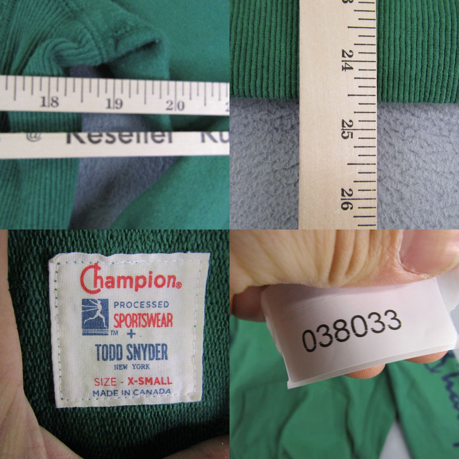Champion Champion Hoodie Men XS Green Todd Snyder Pullover Sweatshirt Sweatshirt Size US XS / EU 42 / 0 - 8 Thumbnail