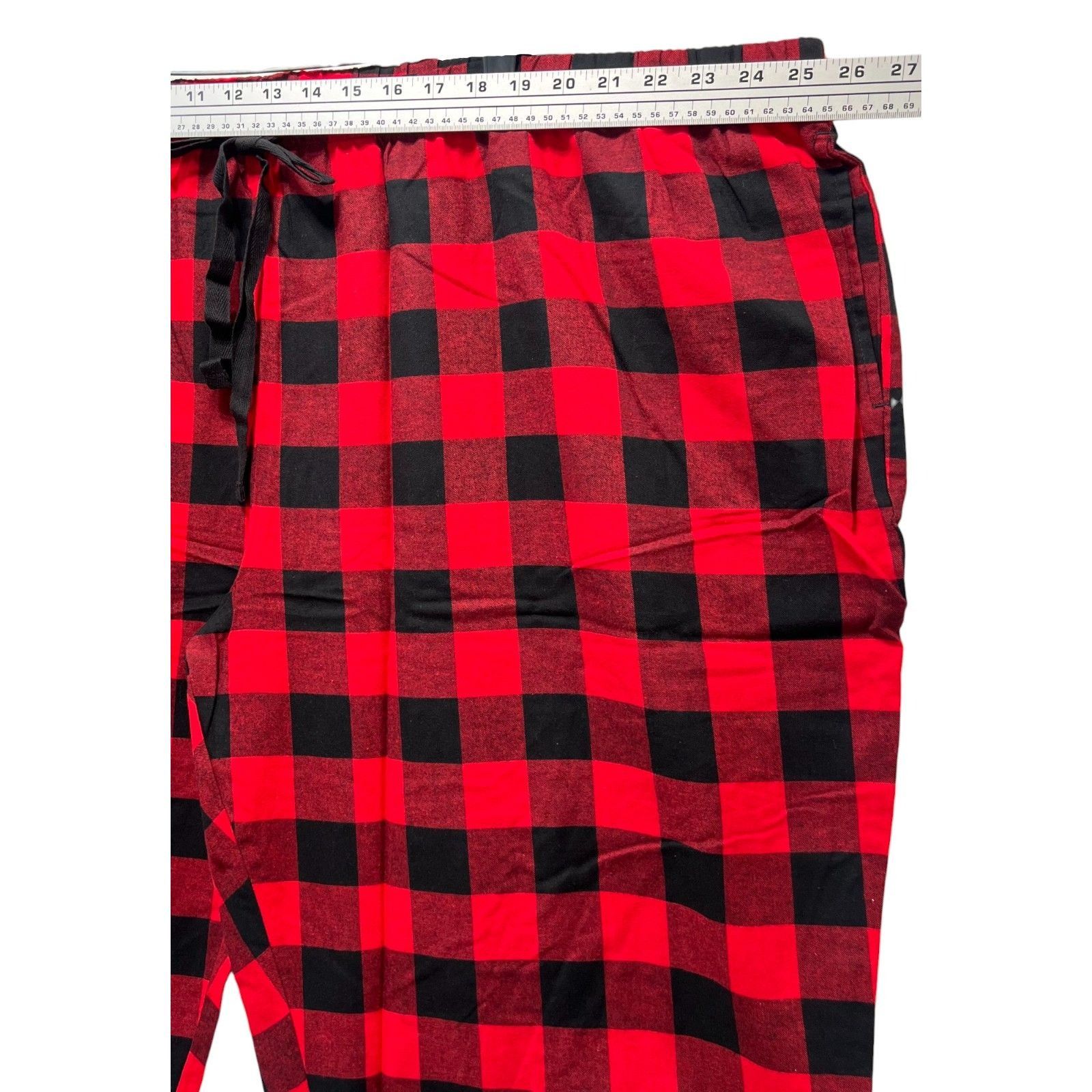 Other Wonder Shop - Women's Red Buffalo Check Flannel Pajama Set - Size ONE SIZE - 12 Thumbnail