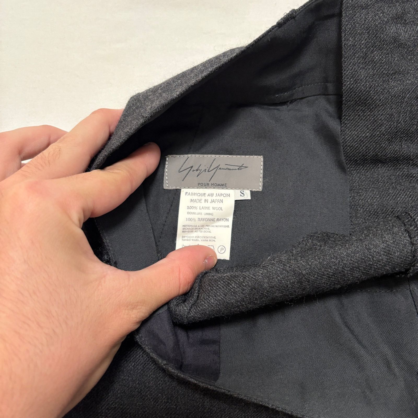 Yohji Yamamoto VTG 80s Yohji Yamamoto Side Stripe Wool Runway Pants Black S Size US 30 / EU 46 - 6 Thumbnail