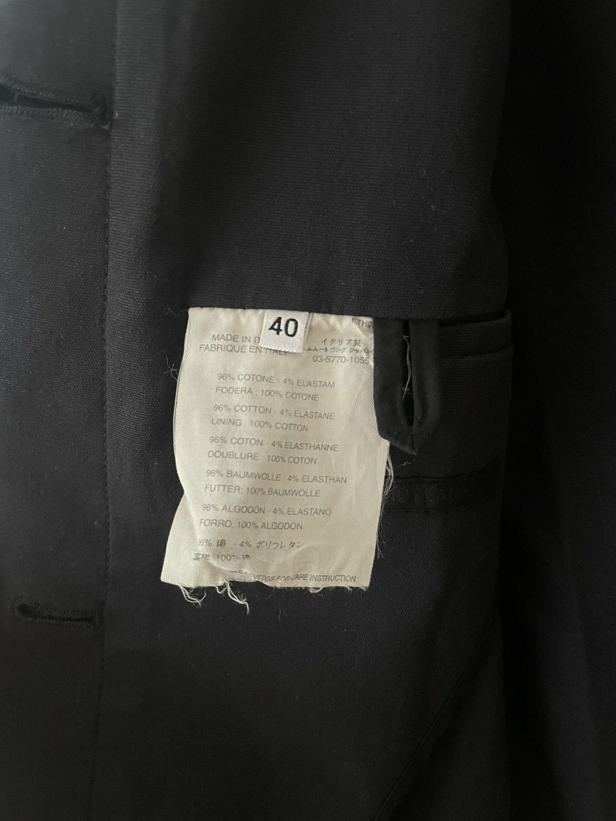Helmut Lang Helmut Lang SS03 Cotton Jacket in Navy Size S / US 4 / IT 40 - 3 Thumbnail