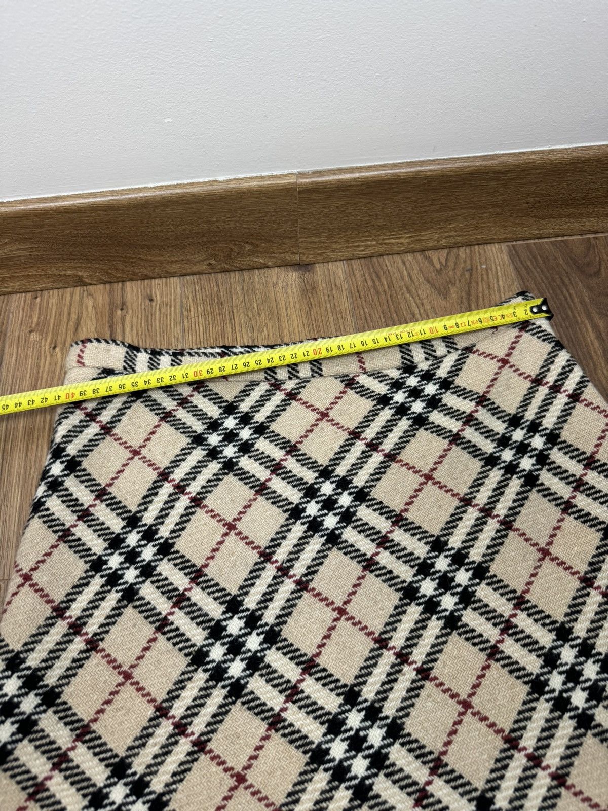 Burberry Vintage wool skirt Burberry Nova Check 90s original Size 32" / US 10 / IT 46 - 4 Thumbnail