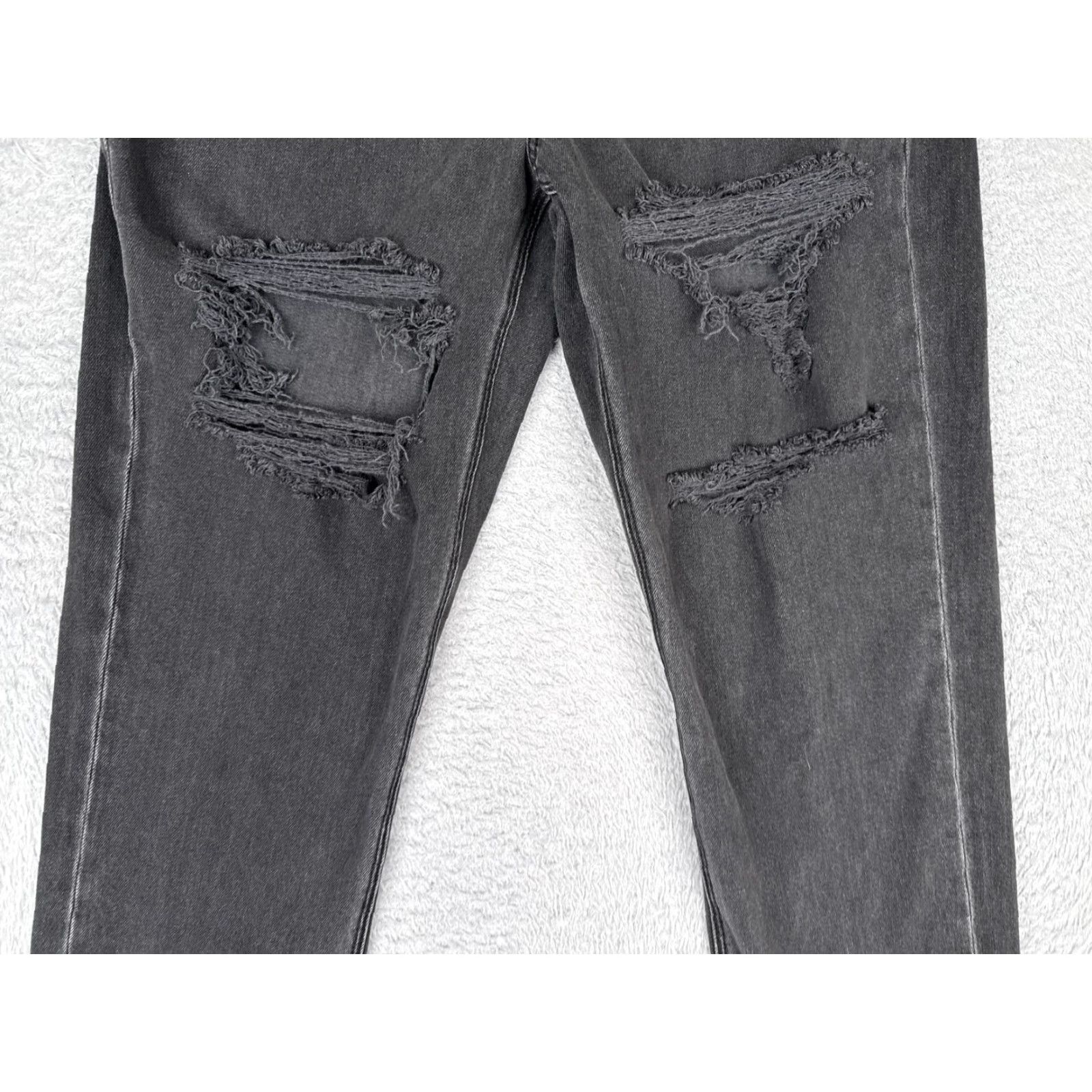 American Eagle Outfitters American Eagle Outfitters Mom Jeans Womens 10 Charcoal High Rise Distressed Denim 28x27 Size 32" / US 10 / IT 46 - 3 Thumbnail