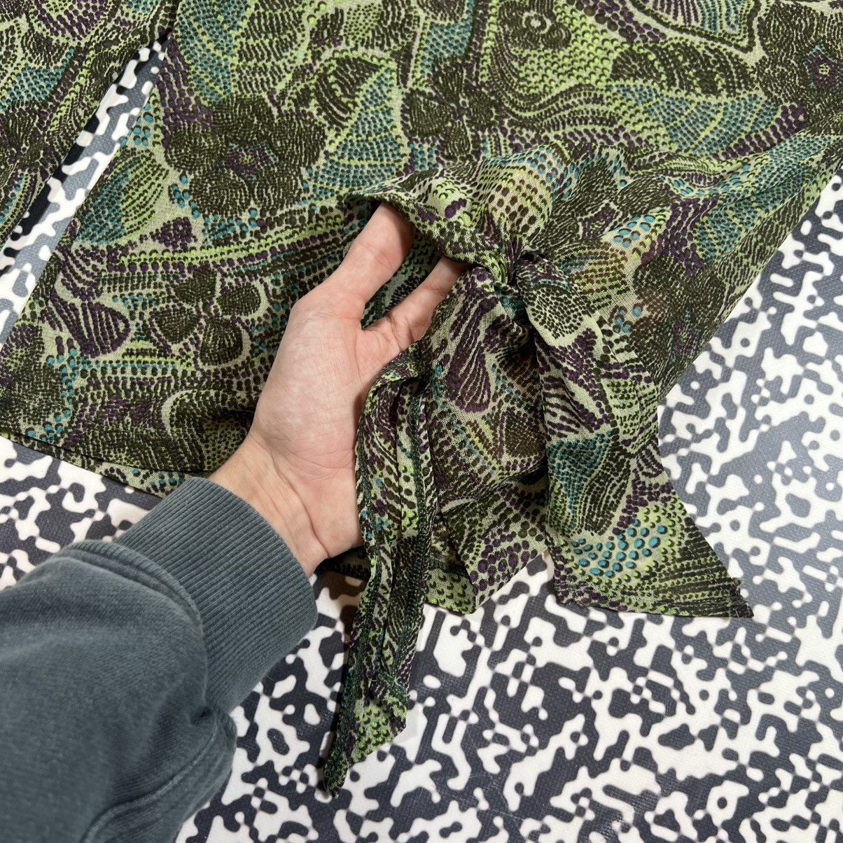 Japanese Brand Vintage Y2K Japanese Floral Mesh Longsleeve Retro 90s Style Size M / US 6-8 / IT 42-44 - 12 Thumbnail