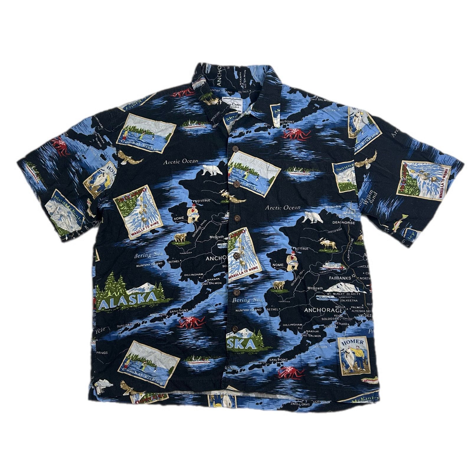 Vintage David Carey Original Alaska Fish Theme Hawaiian Shirt Size US XL / EU 56 / 4 - 1 Thumbnail