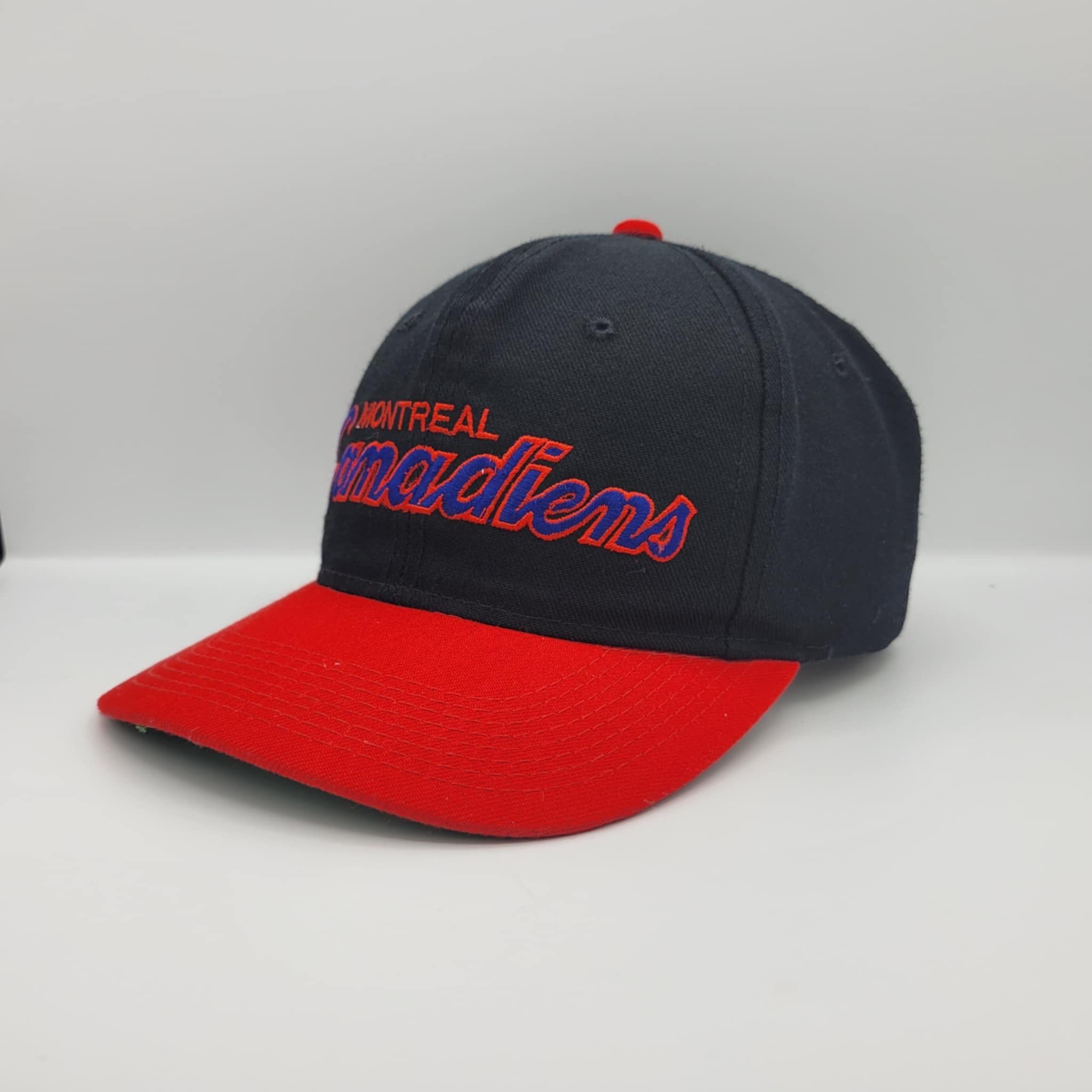 NHL × Sports Specialties × Vintage Montreal Canadiens 90s Sports Specialties Script Hat Size ONE SIZE - 2 Thumbnail