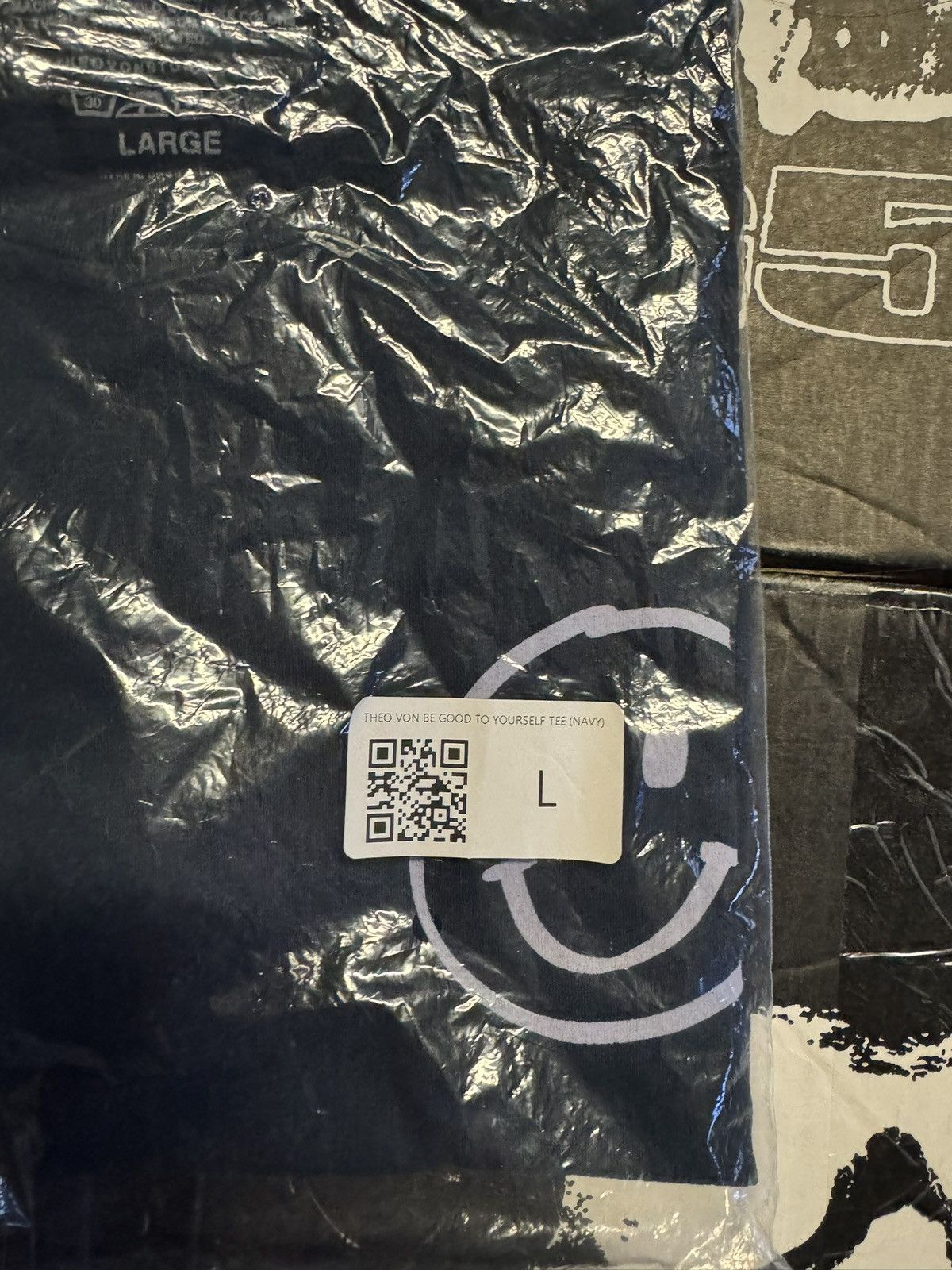 Band Tees theo von be good to yourself bgty smiley t navy past weekend Size US L / EU 52-54 / 3 - 12 Thumbnail