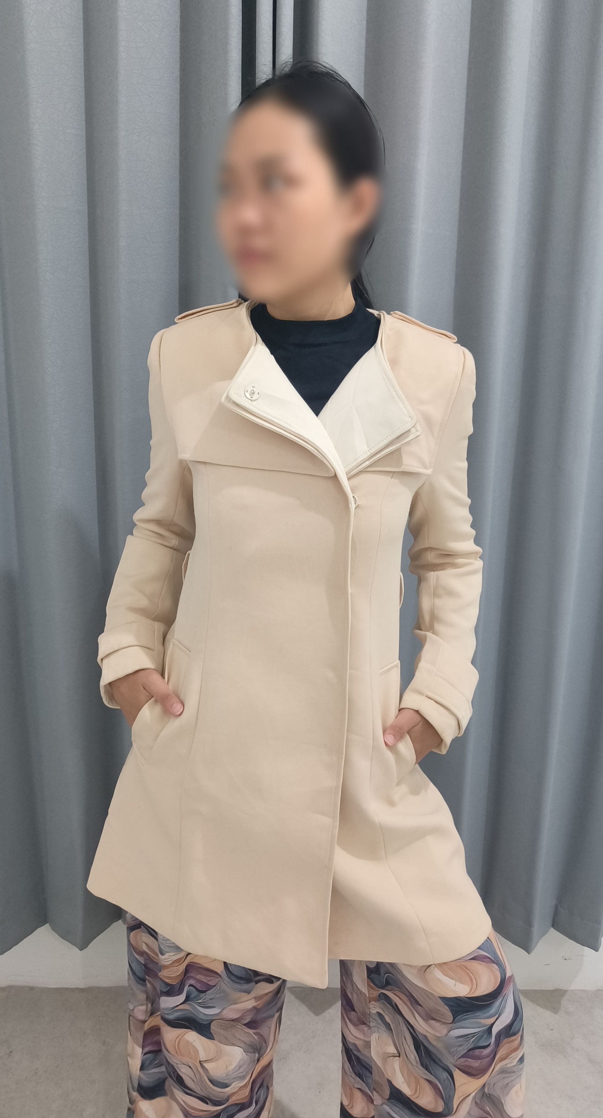 Other LINE Women's Korean Trench Coat / Spy Coat Size S / US 4 / IT 40 - 12 Thumbnail