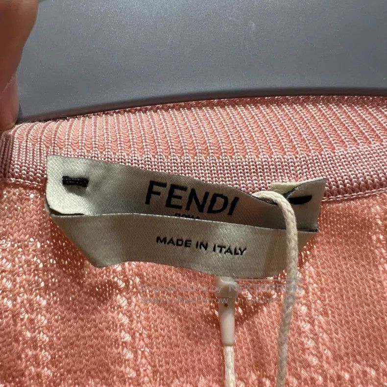 Fendi Fendi Solid Color Double F Printed Short Sleeve Knit Size S / US 4 / IT 40 - 3 Thumbnail