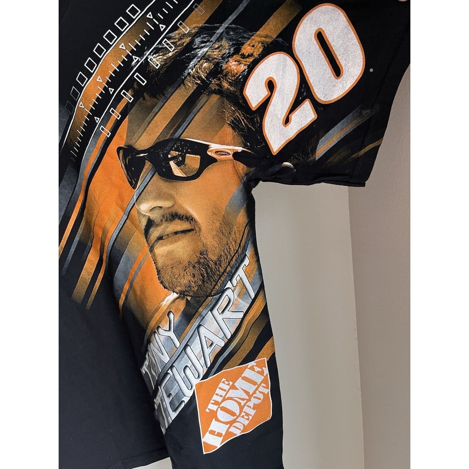NASCAR VINTAGE NASCAR TONY STEWART #20 AOP HOME DEPOT BLACK T SHIRT Size US M / EU 48-50 / 2 - 2 Thumbnail