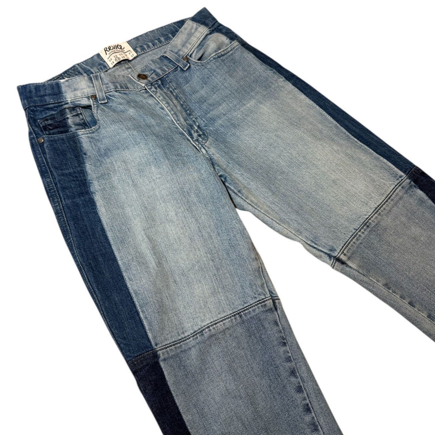Other REVICE Two Tone Ankle Blue Jeans Distressed Raw Hem Size 29 Size 30" / US 8 / IT 44 - 10 Thumbnail