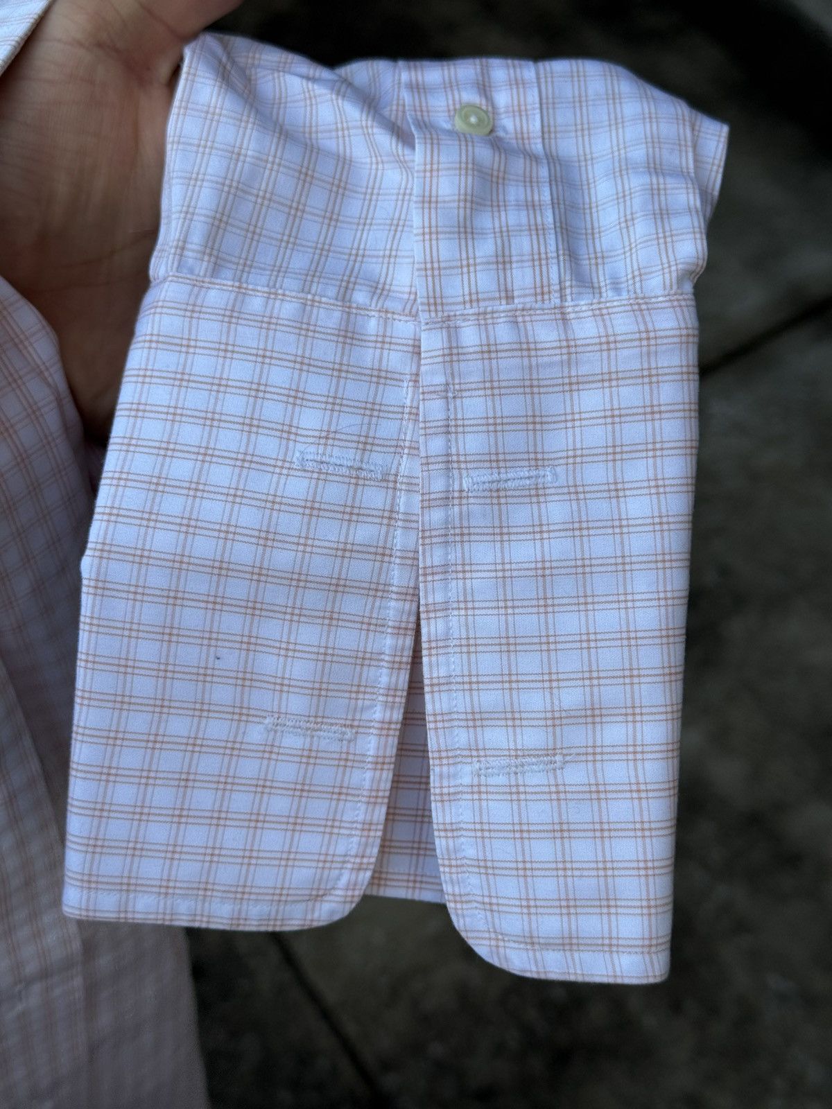 Paul Fredrick Fine Check Pattern Formal Dress Shirt Size US XL / EU 56 / 4 - 5 Thumbnail