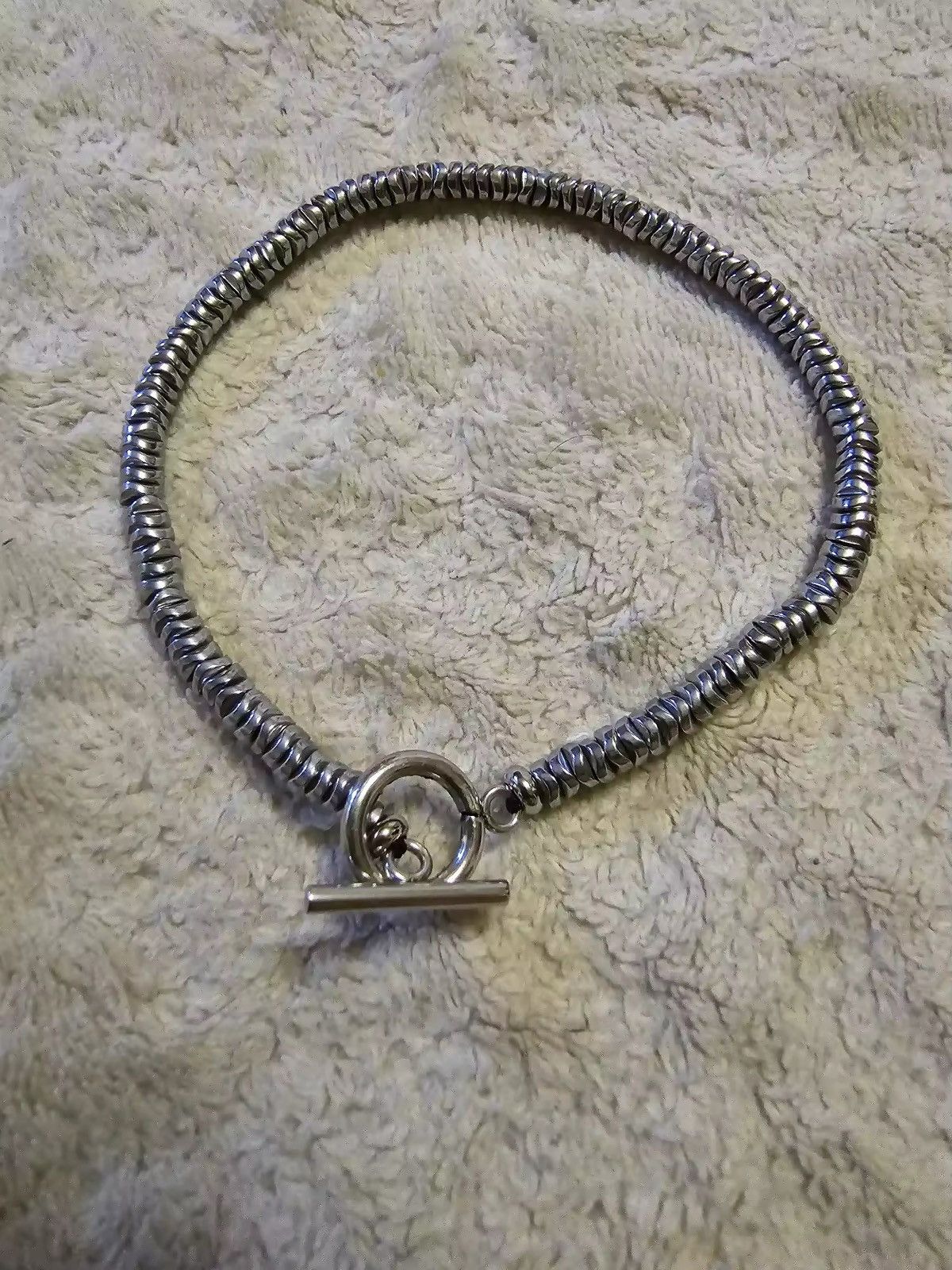 Jewelry 4mm Irregular Hematite Stone Bracelet Size ONE SIZE - 3 Thumbnail